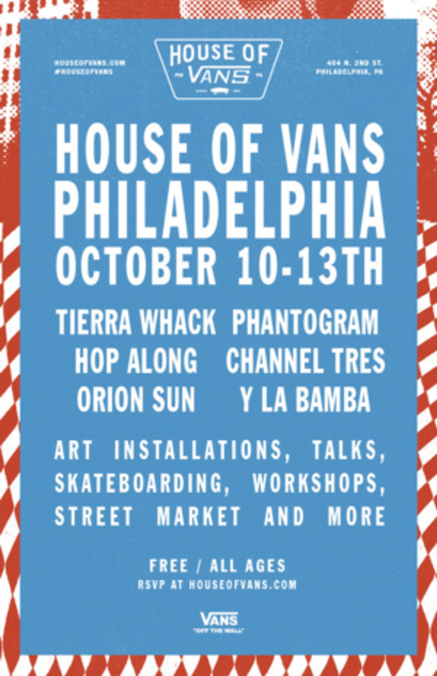 House of Vans Announces Pop-Up in Philadelphia, Oct. 10-13 House of Vans Announces Pop-Up in Philadelphia, Oct. 10-13 Image