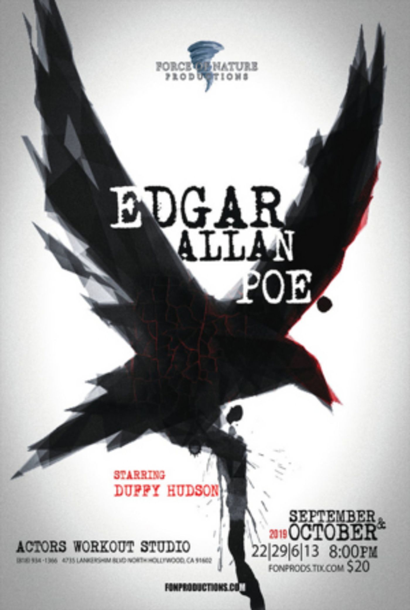Review:  Duffy Hudson Inhabits the Essence of EDGAR ALLAN POE The Master of the Macabre  Image
