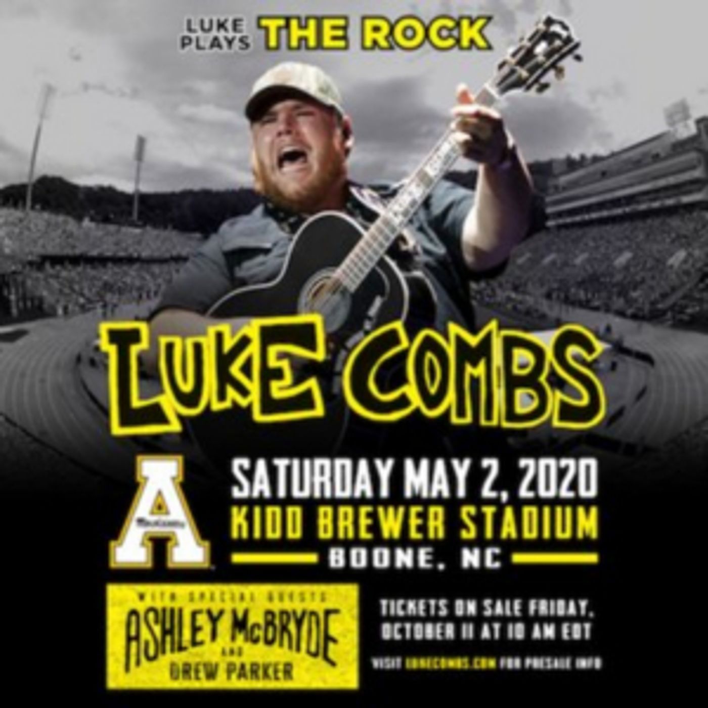 Luke Combs to Headline Appalachian State University's Kidd Brewer Stadium Luke Combs to Headline Appalachian State University's Kidd Brewer Stadium Image