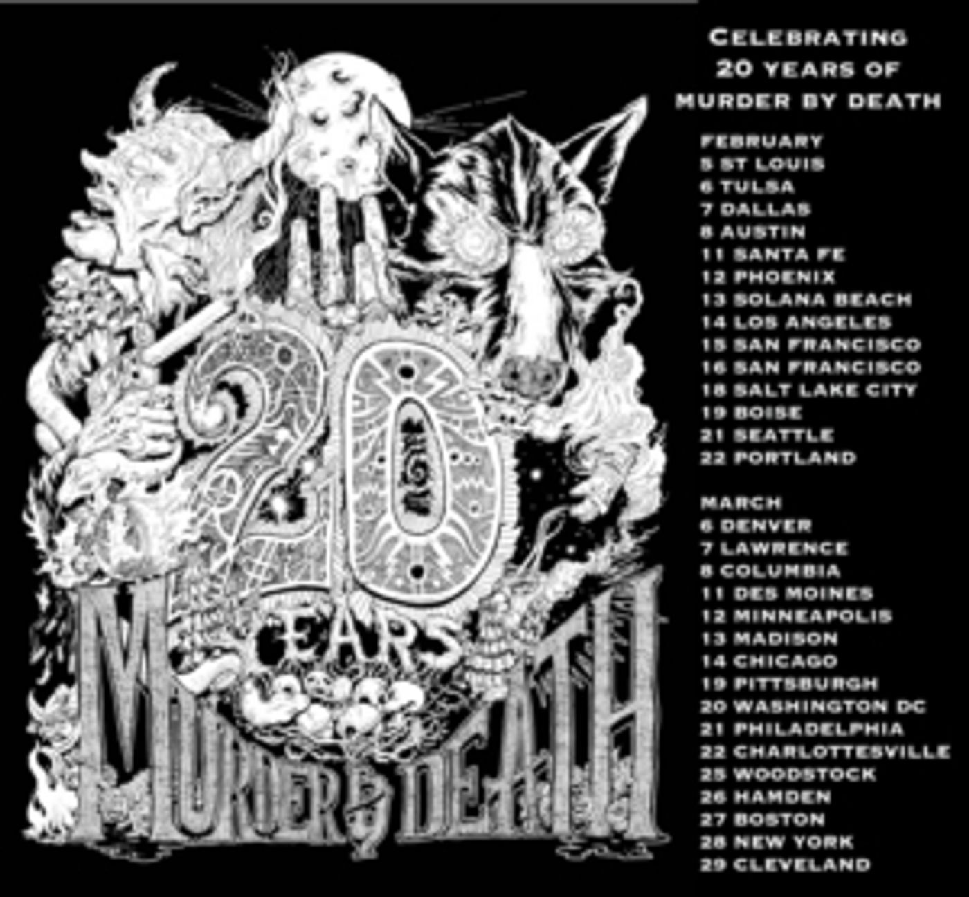 Murder By Death Announces 20th Anniversary U.S. Tour Murder By Death Announces 20th Anniversary U.S. Tour Image