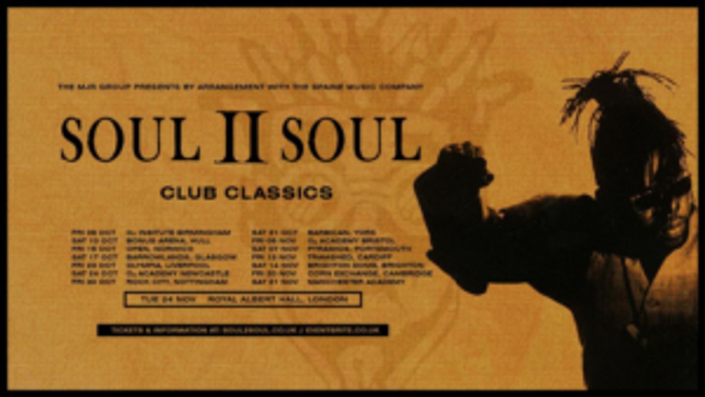 Soul II Soul Announce 'Club Classics' UK Tour Soul II Soul Announce 'Club Classics' UK Tour Image