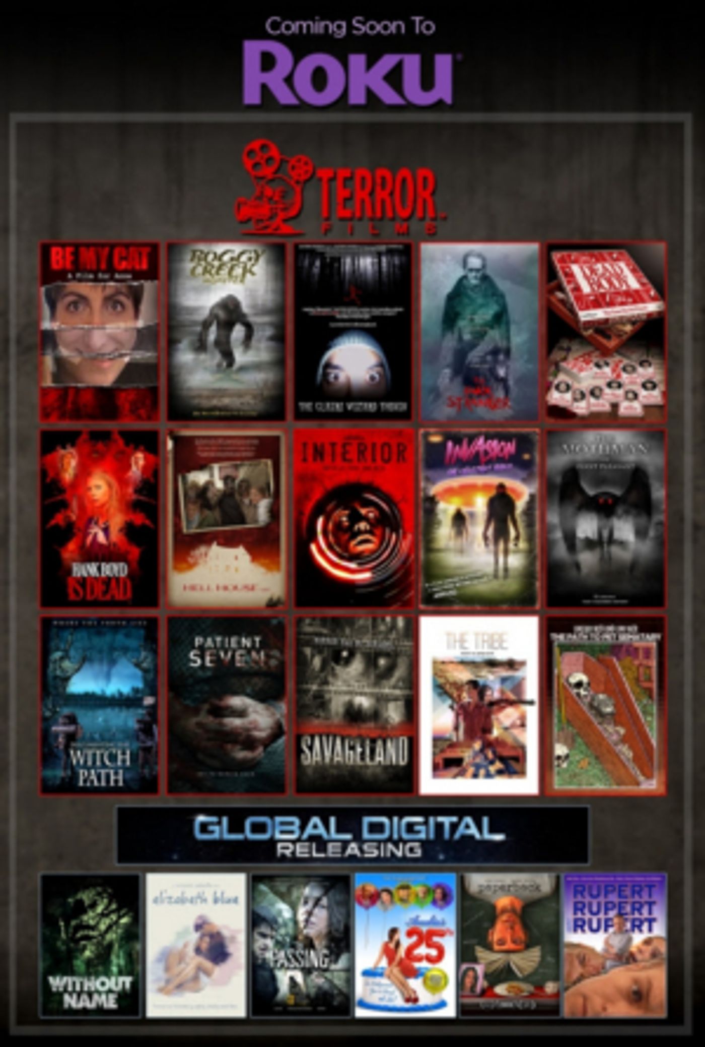 Terror Films and Global Digital Releasing to Start Placing Films Directly on Roku Terror Films and Global Digital Releasing to Start Placing Films Directly on Roku Image