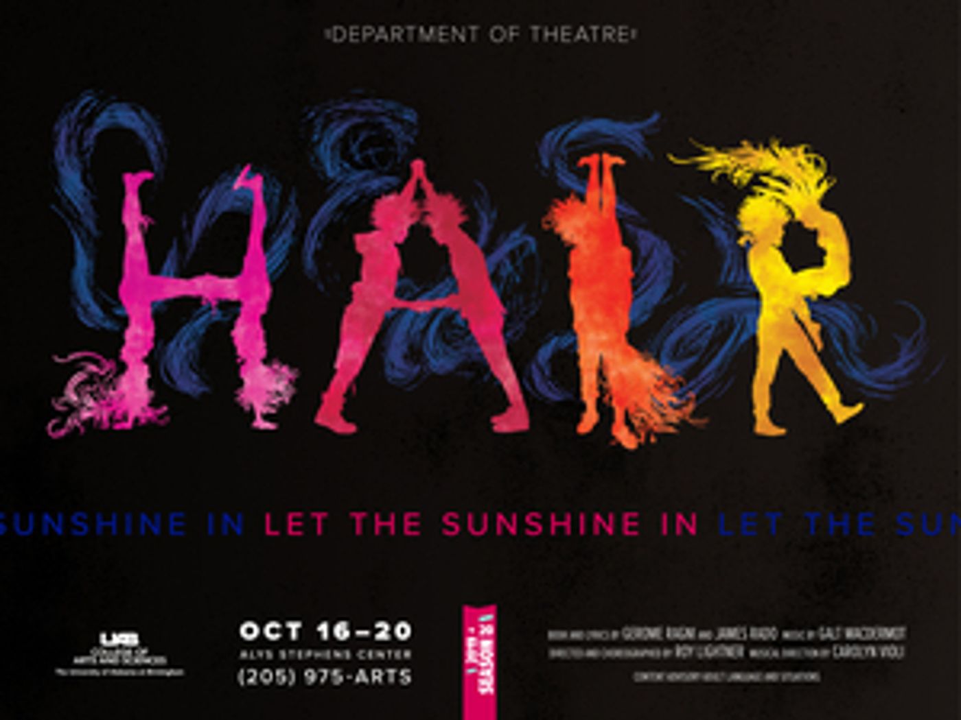 Review: Peace, Love, and the Sun Shines in Theatre UAB's HAIR: THE AMERICAN TRIBAL LOVE-ROCK MUSICAL at Alys Stephens Center. Review: Peace, Love, and the Sun Shines in Theatre UAB's HAIR: THE AMERICAN TRIBAL LOVE-ROCK MUSICAL at Alys Stephens Center. Image