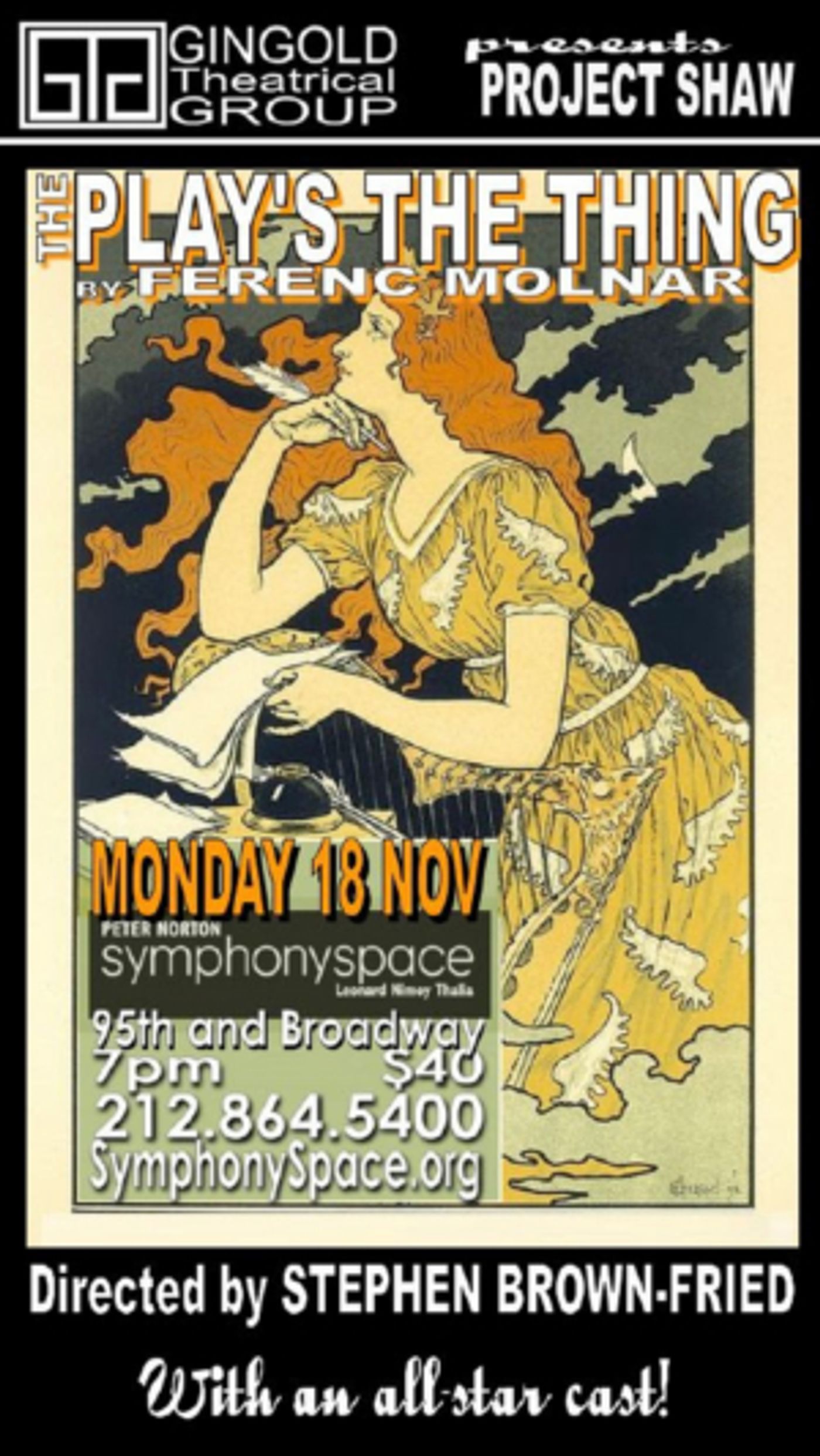 Gingold Theatrical Group Continues Project Shaw with THE PLAY'S THE THING  Image