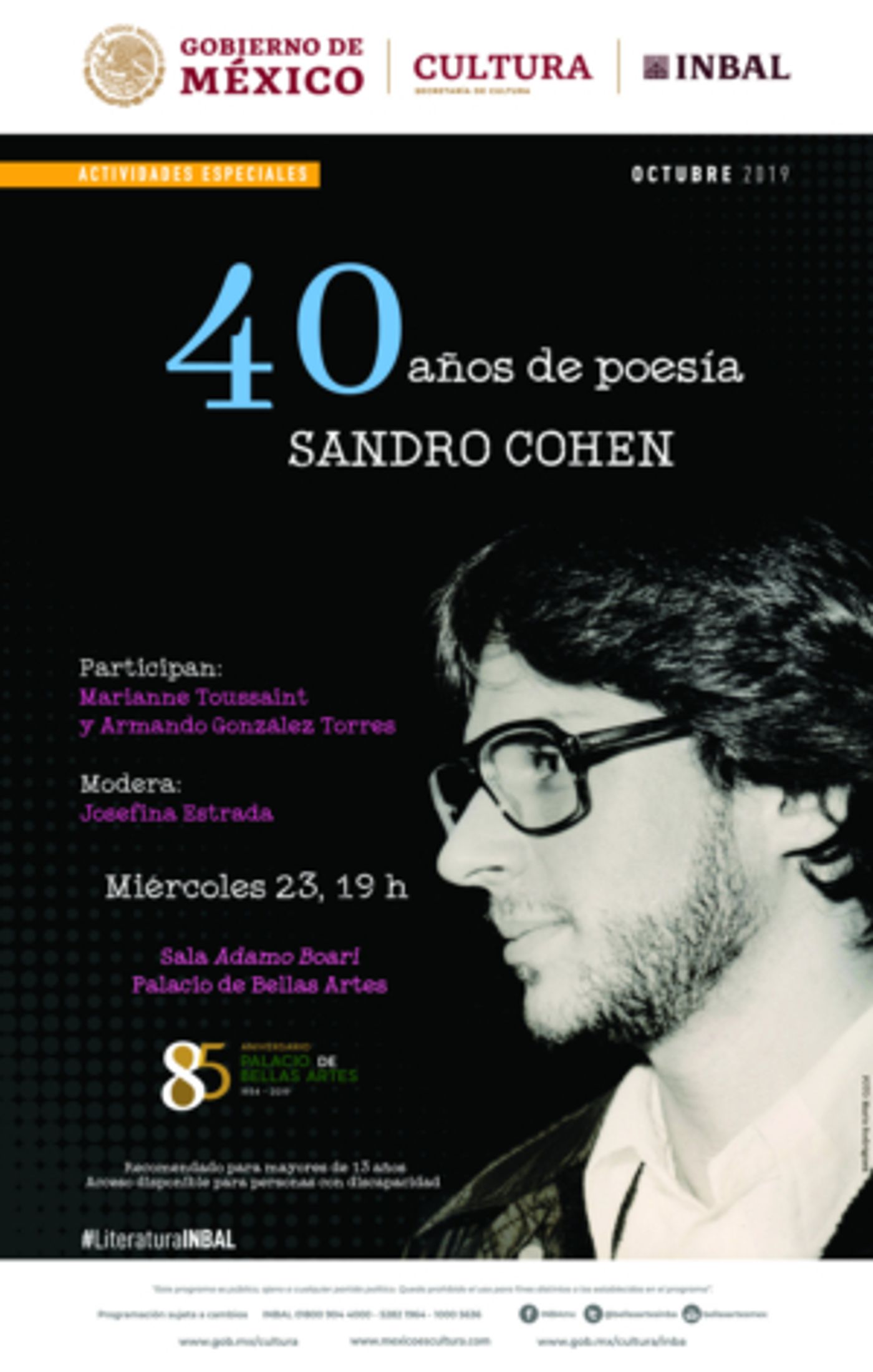 Sandro Cohen será homenajeado con motivo del 40 aniversario de su primer libro publicado Sandro Cohen será homenajeado con motivo del 40 aniversario de su primer libro publicado Image