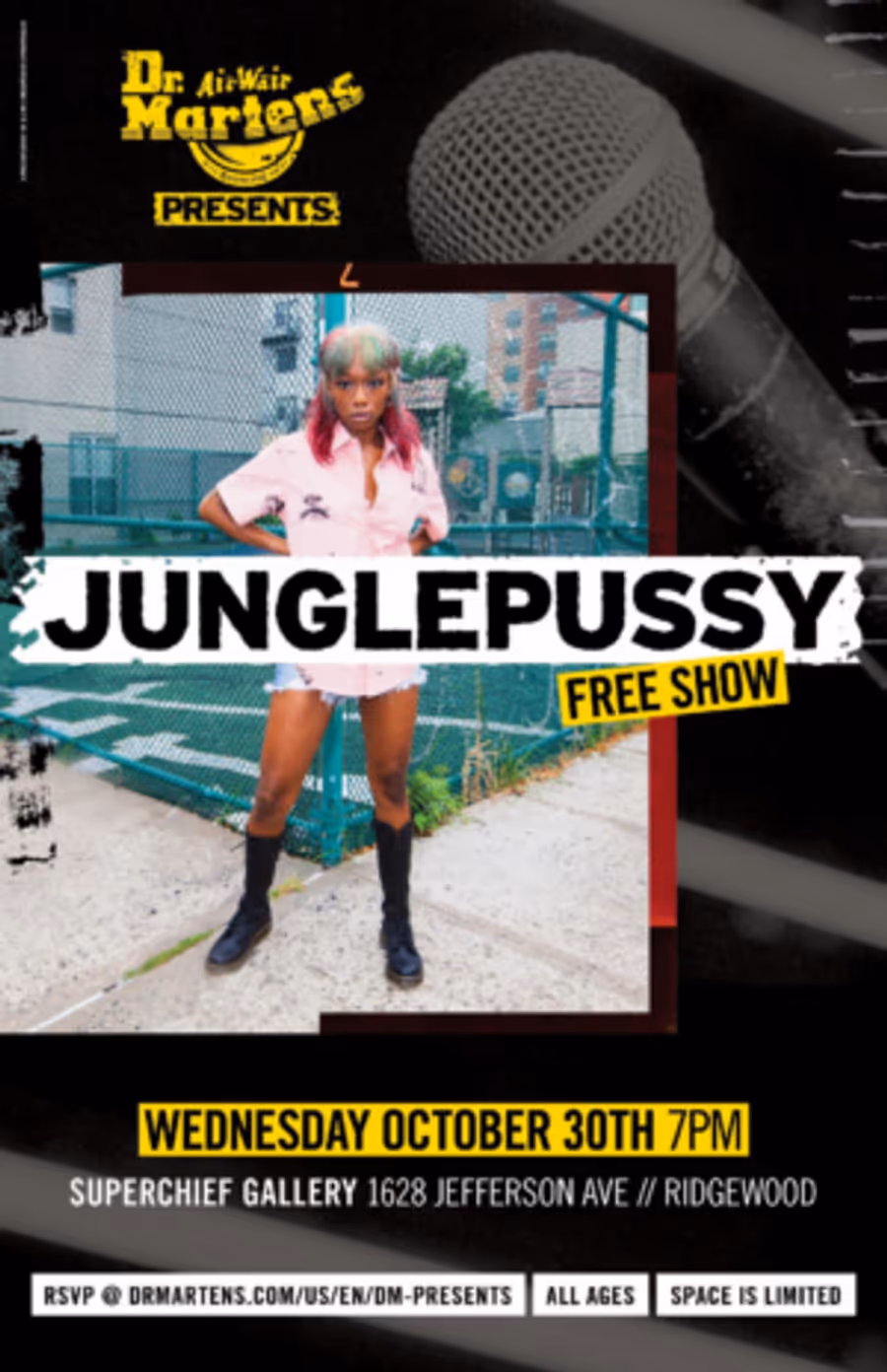Dr. Martens Music & Film Concert Series In N.Y. With JUNGLEPUSSY Oct. 30 Image