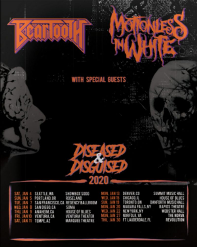 Motionless In White + Beartooth Announce Winter 2020 Co-Headline Tour Image