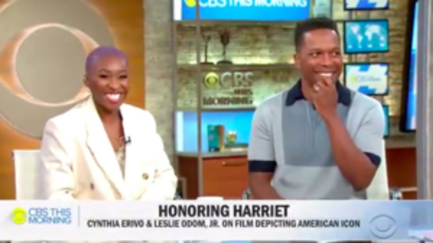 VIDEO: Cynthia Erivo and Leslie Odom Jr. Talk HARRIET on CBS THIS MORNING VIDEO: Cynthia Erivo and Leslie Odom Jr. Talk HARRIET on CBS THIS MORNING Image