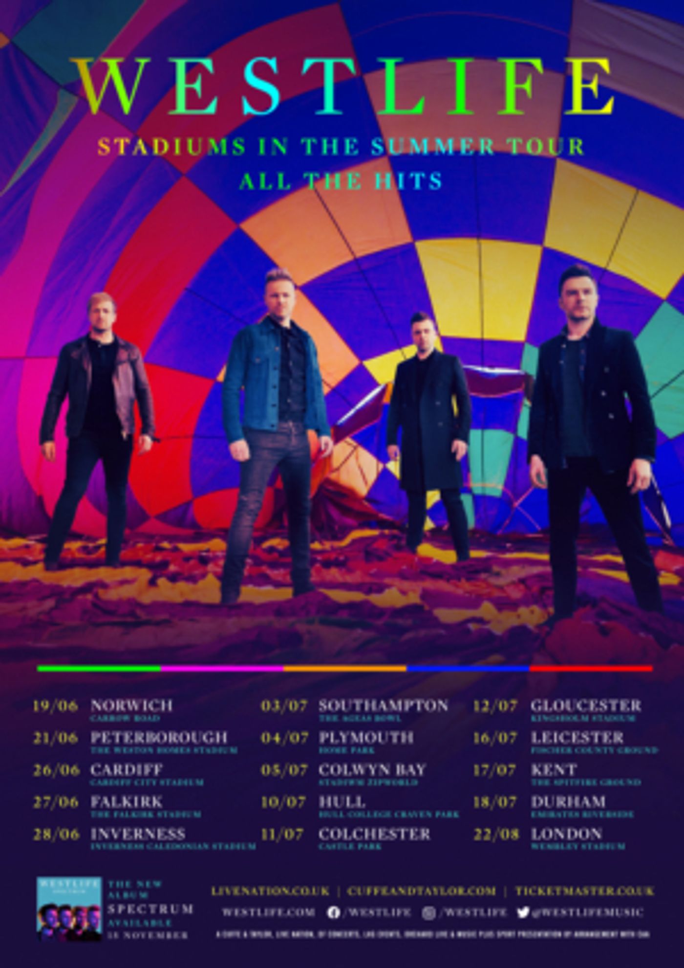 Westlife Announces 2020 'Stadiums In The Summer' Tour Westlife Announces 2020 'Stadiums In The Summer' Tour Image