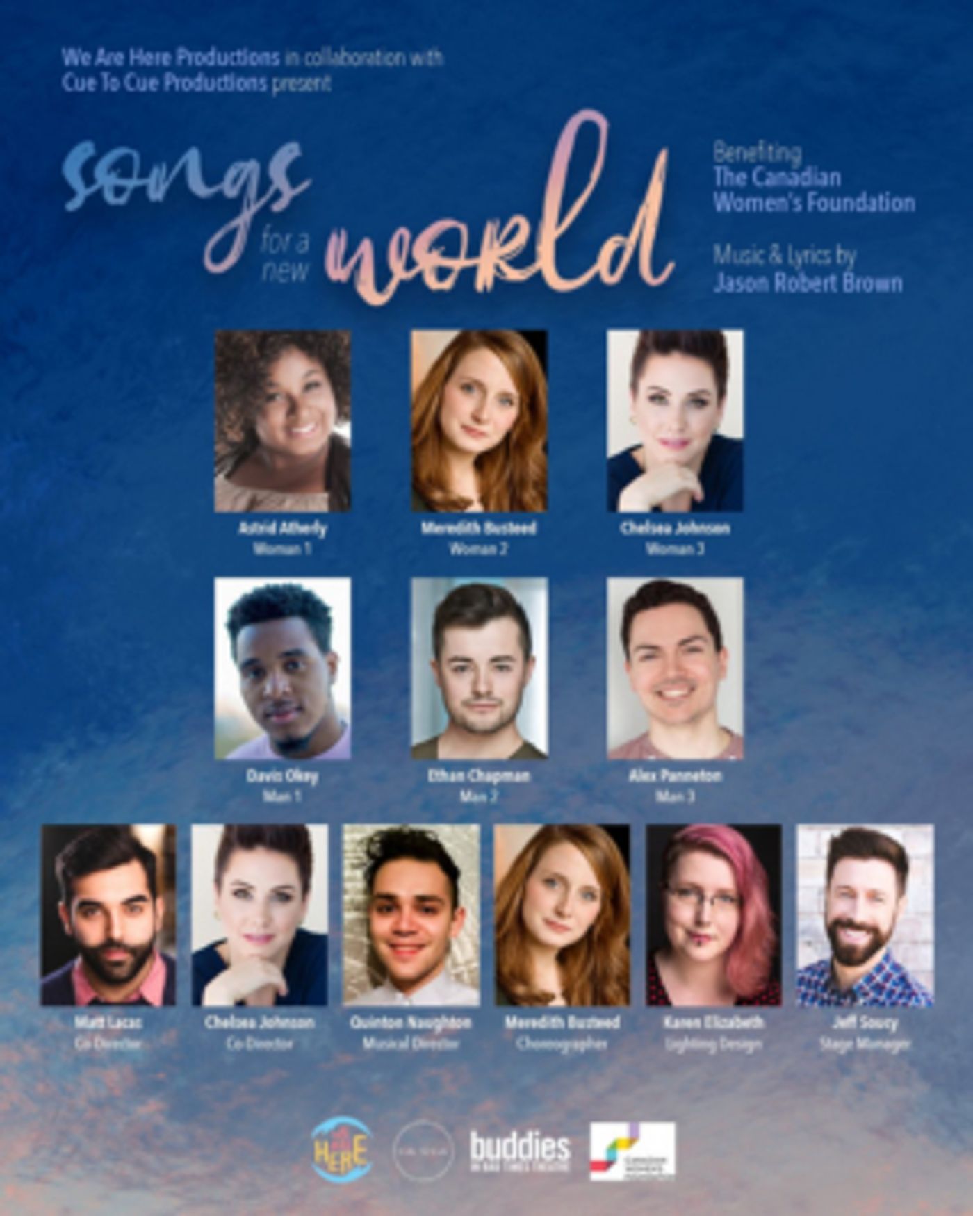 We Are Here Productions To Present Songs for a New World Benefiting the Canadian Women's Foundation We Are Here Productions To Present Songs for a New World Benefiting the Canadian Women's Foundation Image