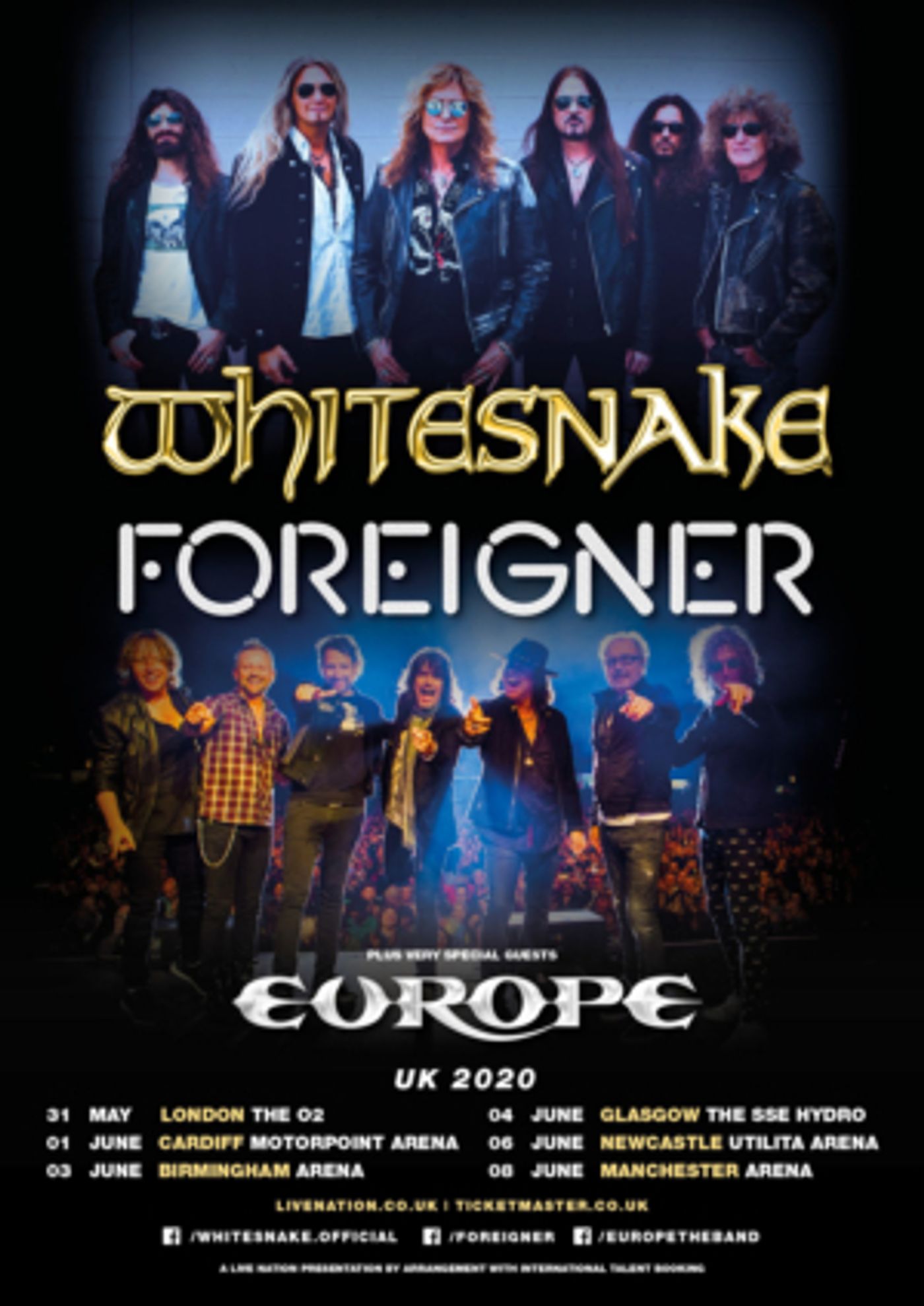 Whitesnake & Foreigner Announce U.K. 2020 Tour  Image