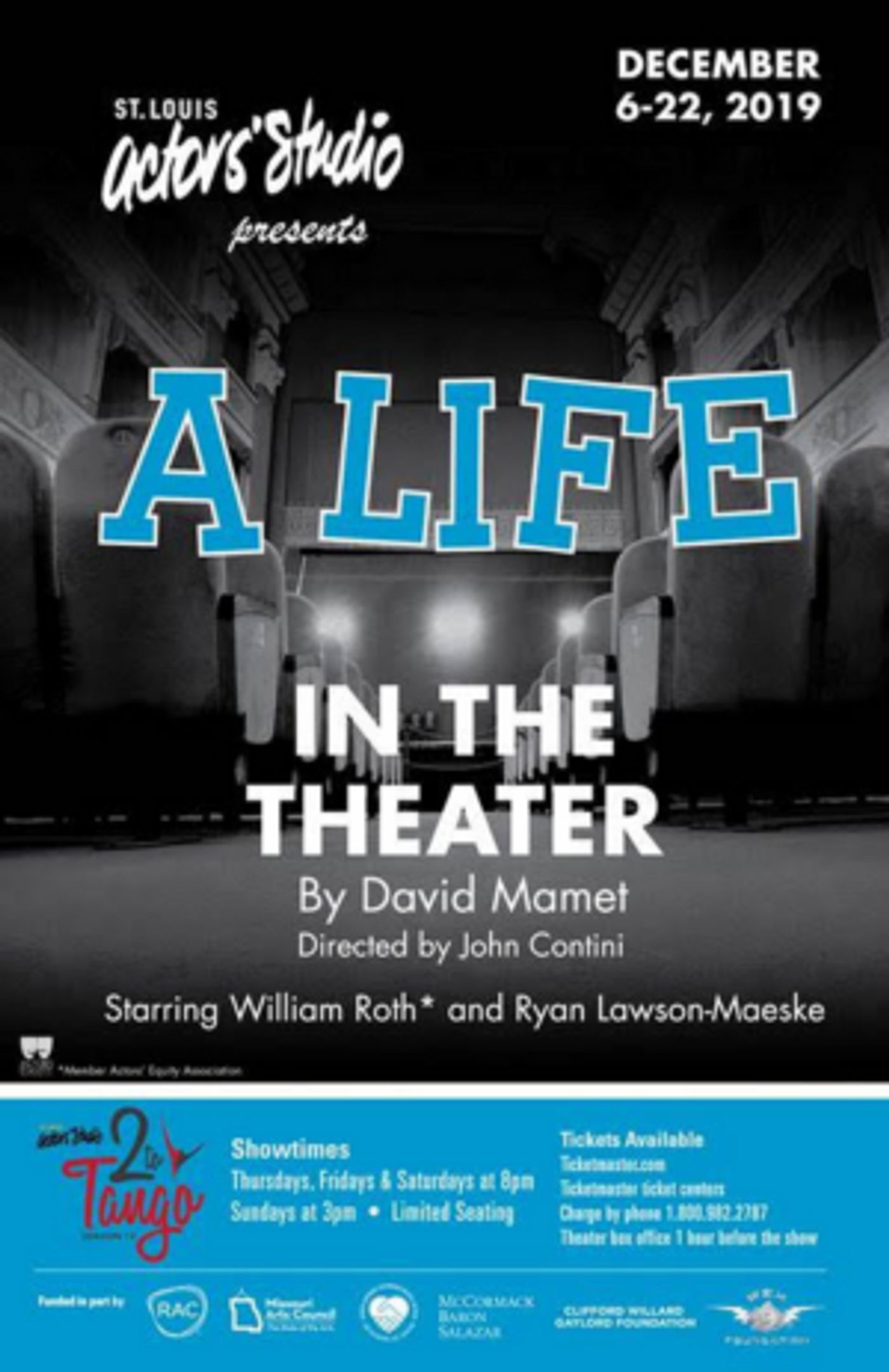 St. Louis Actors' Studio to Present A LIFE IN THEATER St. Louis Actors' Studio to Present A LIFE IN THEATER Image