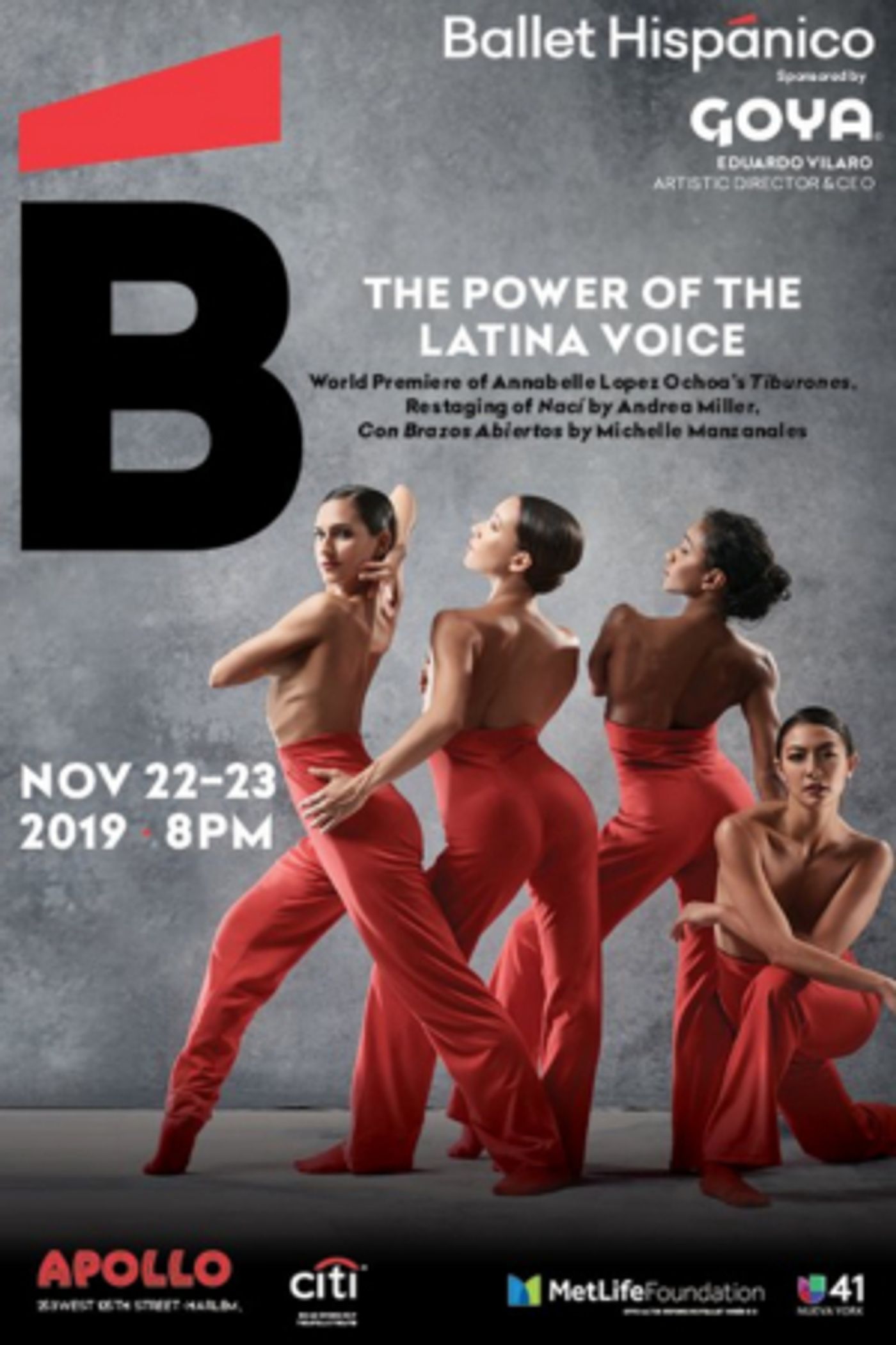 Ballet Hispánico Returns to the Apollo Theater with THE POWER OF THE LATINA VOICE Ballet Hispánico Returns to the Apollo Theater with THE POWER OF THE LATINA VOICE Image