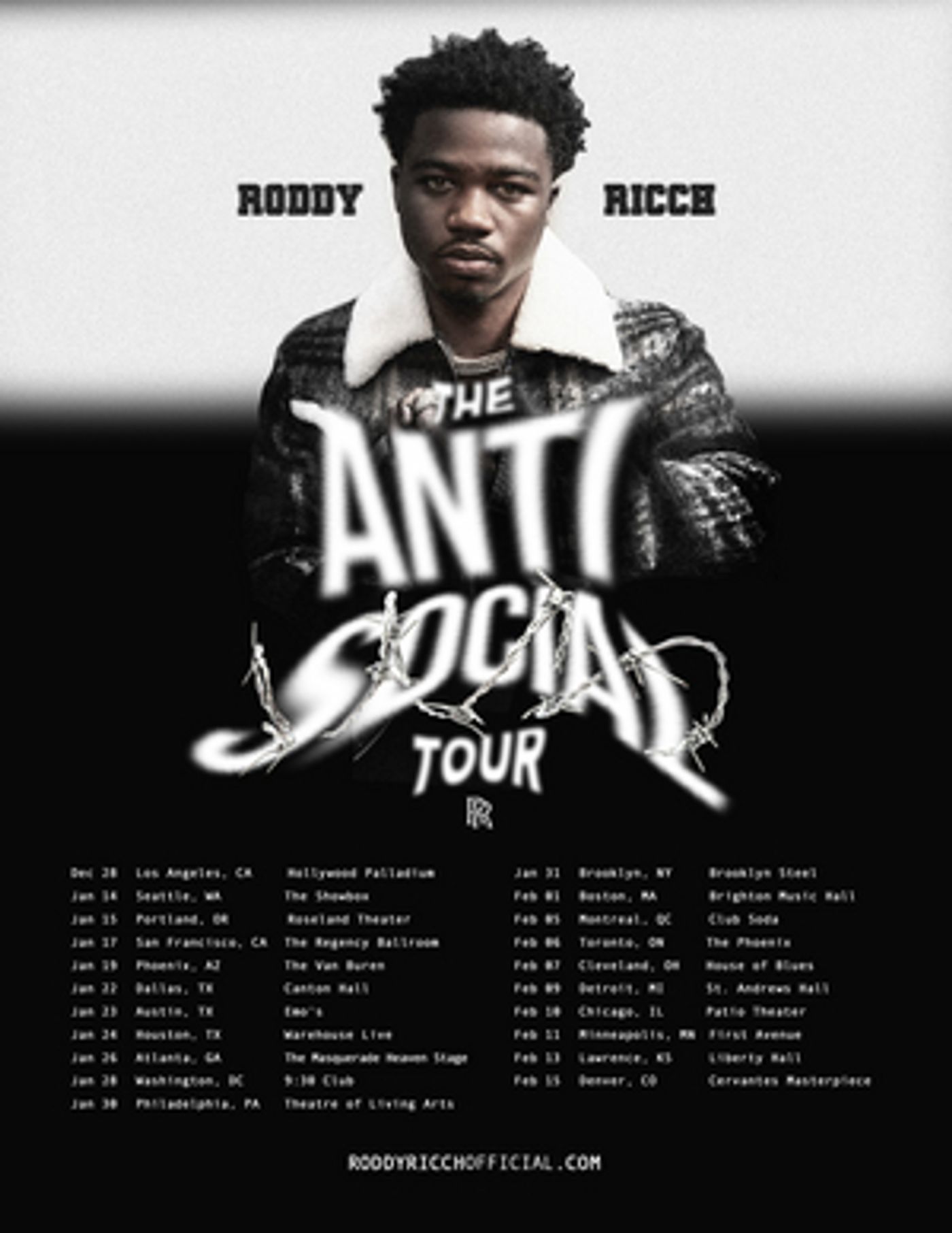 Roddy Ricch to Travel North America with The Antisocial Tour  Image