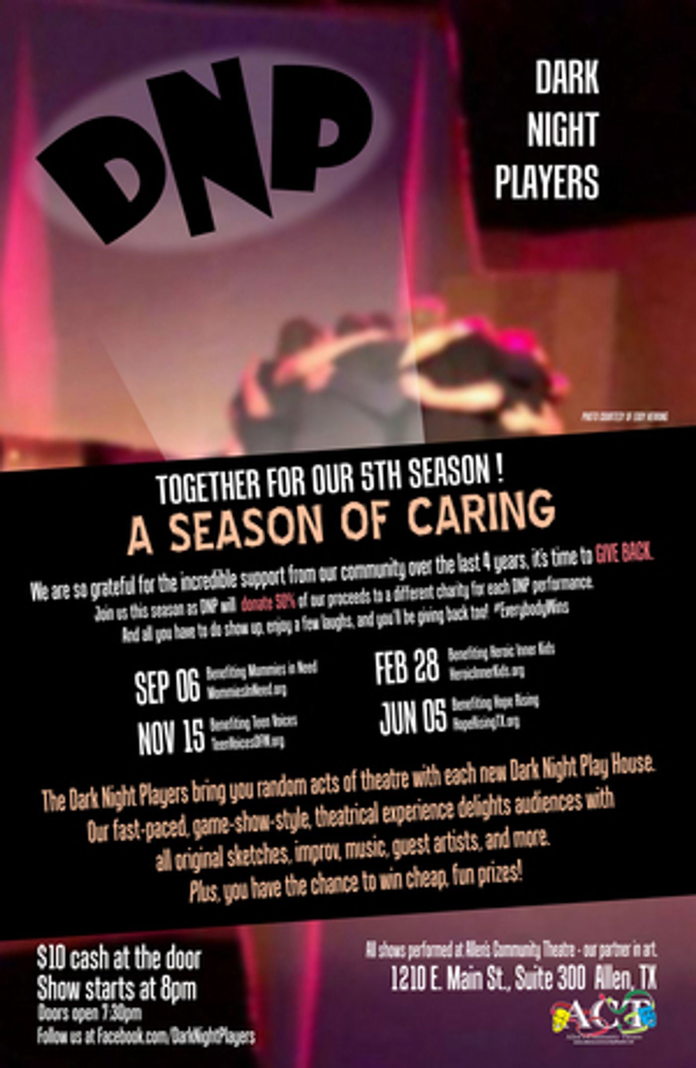 The Dark Night Players Continue Their 2019-20 Season with DARK NIGHT PLAY HOUSE  Image