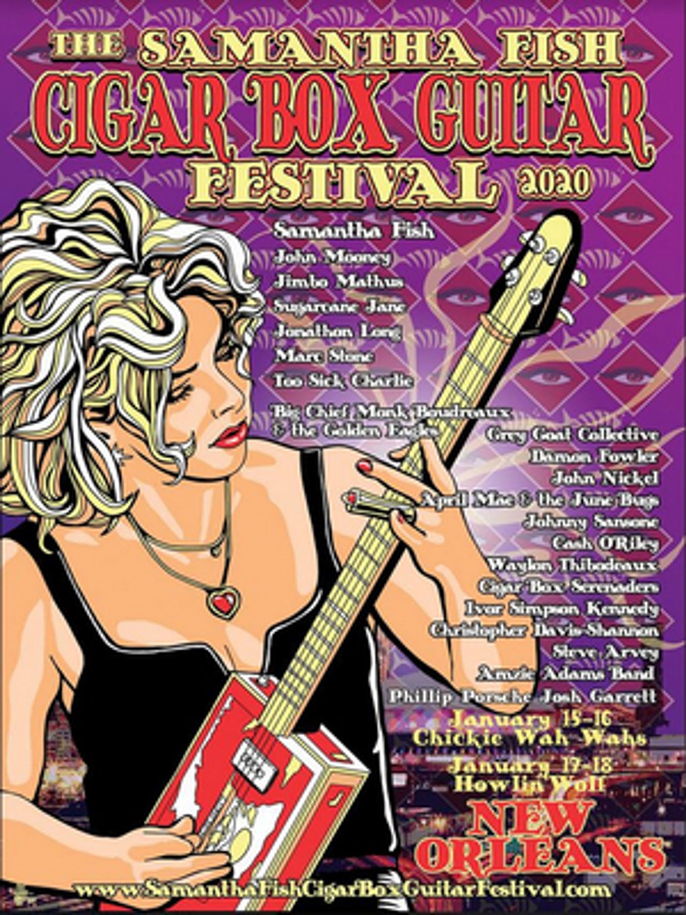 The Samantha Fish Cigar Box Guitar Festival Sets 2020 Dates in New Orleans The Samantha Fish Cigar Box Guitar Festival Sets 2020 Dates in New Orleans Image
