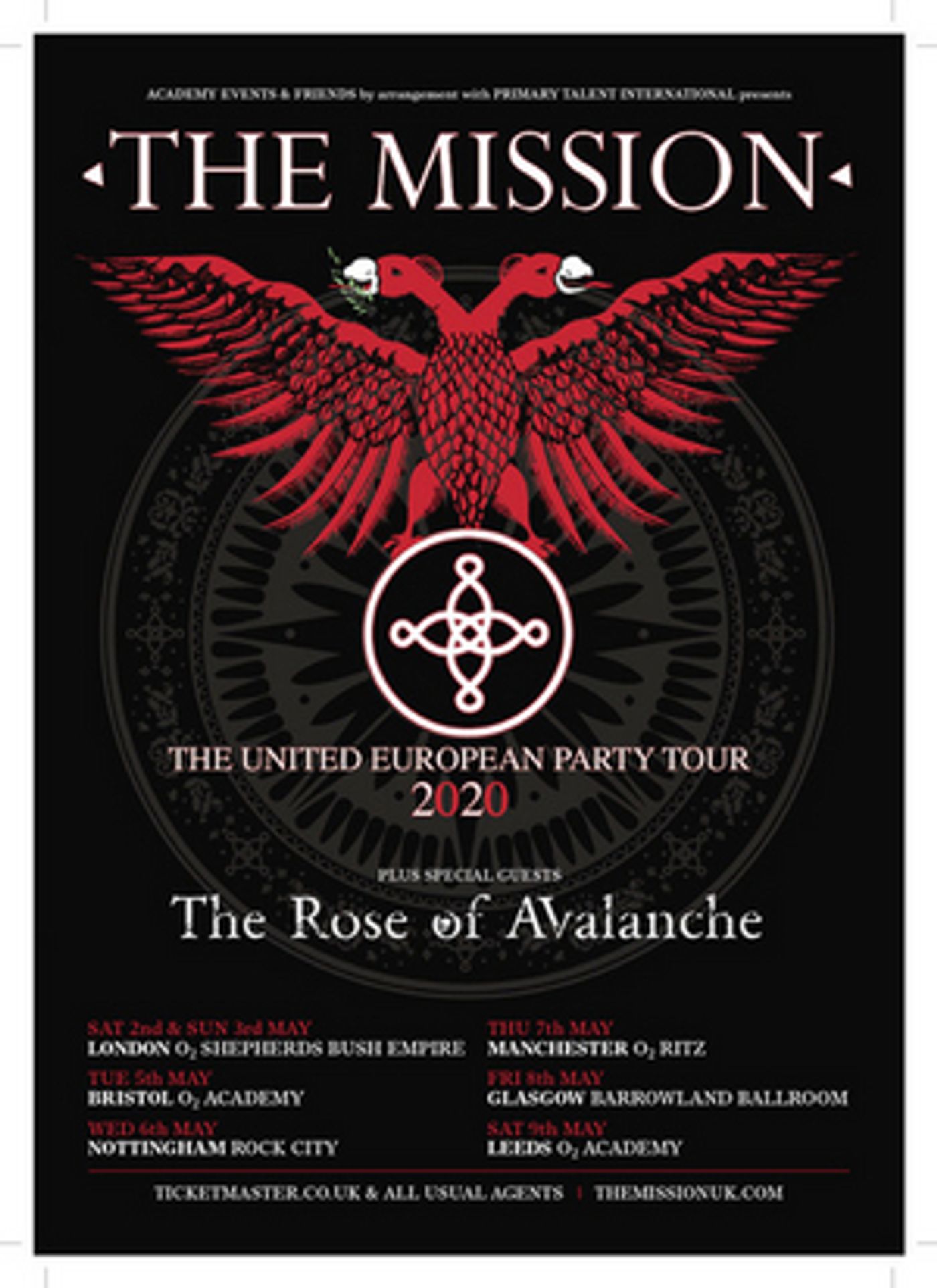 The Mission Announce 'The United European Party Tour' for 2020 The Mission Announce 'The United European Party Tour' for 2020 Image