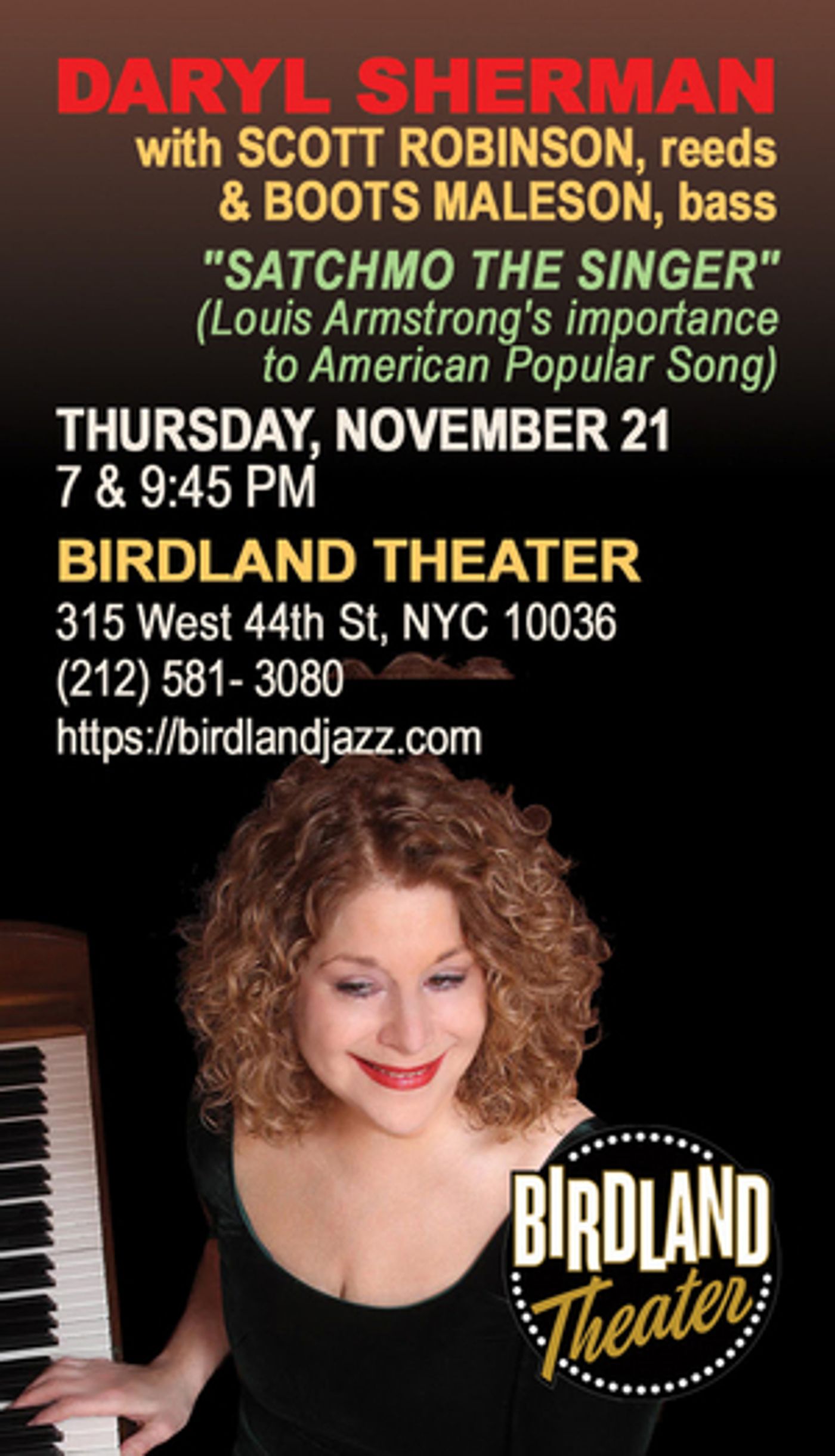 Daryl Sherman is Coming to the Birdland Theater  Image