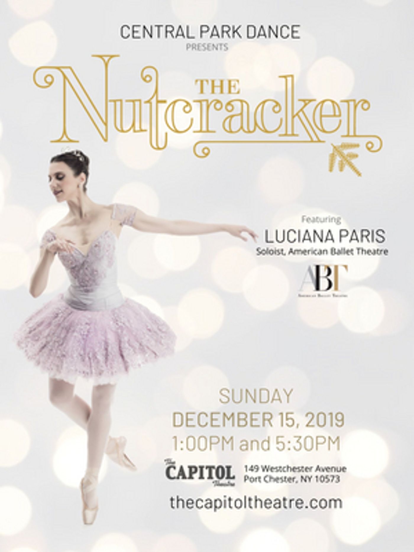 American Ballet Theatre Soloist Luciana Paris to be Featured in Central Park Dance's THE NUTCRACKER American Ballet Theatre Soloist Luciana Paris to be Featured in Central Park Dance's THE NUTCRACKER Image