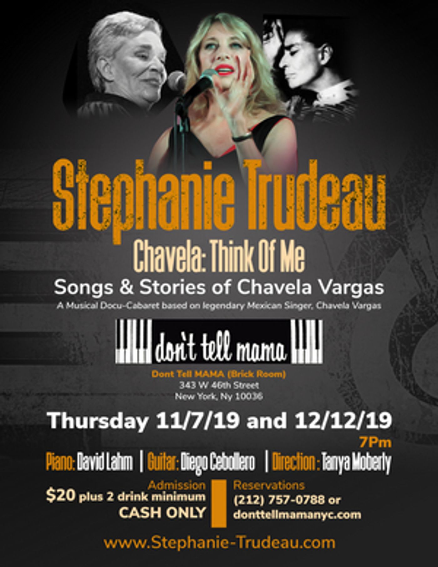 Stephanie Trudeau Returns to Don't Tell Mama with CHAVELA: THINK OF ME  Image