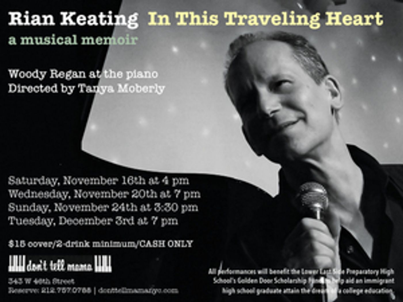 Rian Keating's IN THIS TRAVELING HEART is at Don't Tell Mama Tonight  Image
