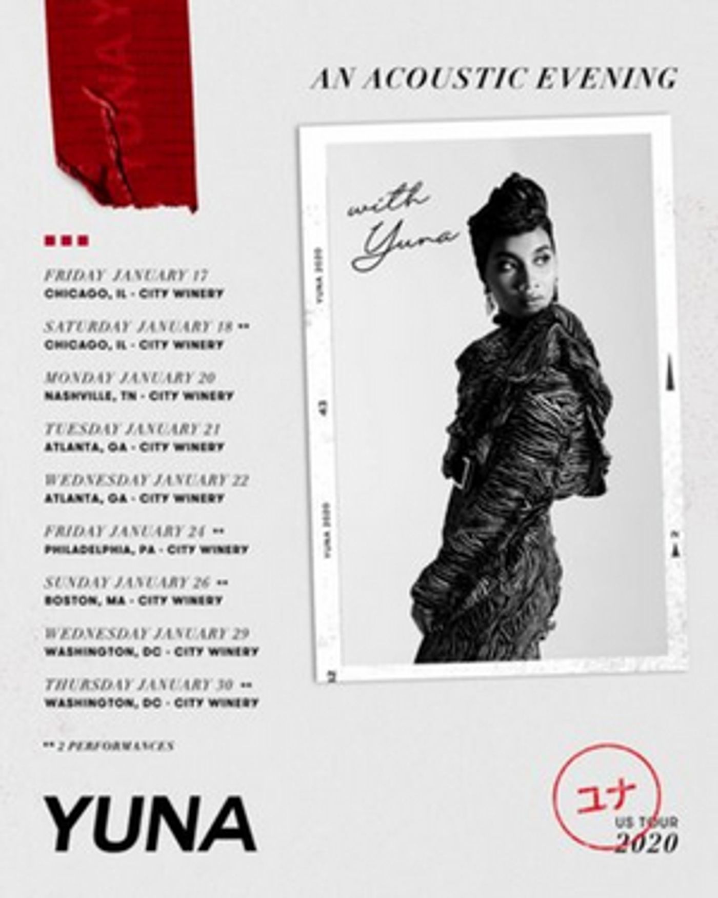 Yuna Confirms 'An Acoustic Evening with Yuna' Select U.S. Performances  Image