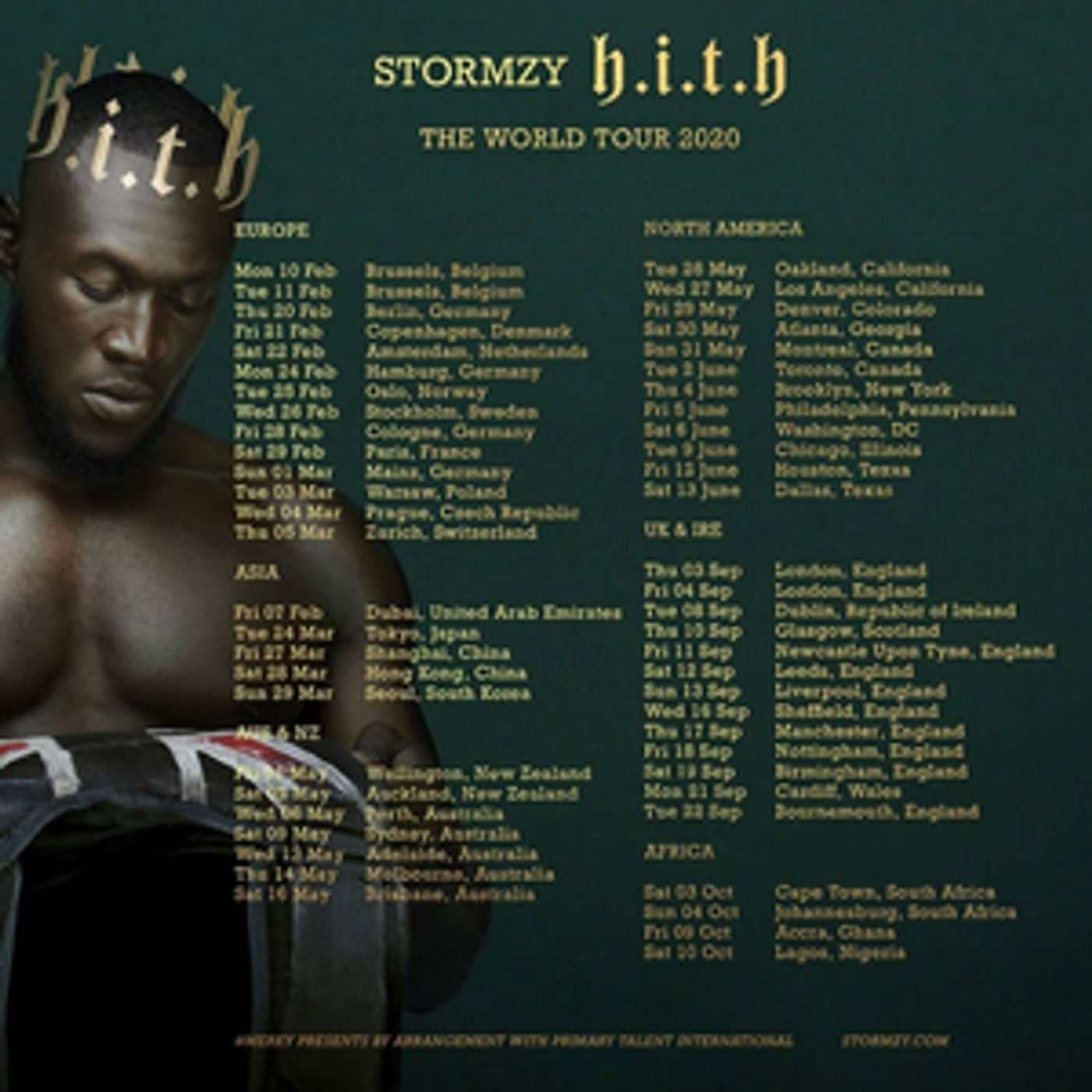 Stormzy Announces 'H.I.T.H. World Tour' 2020  Image