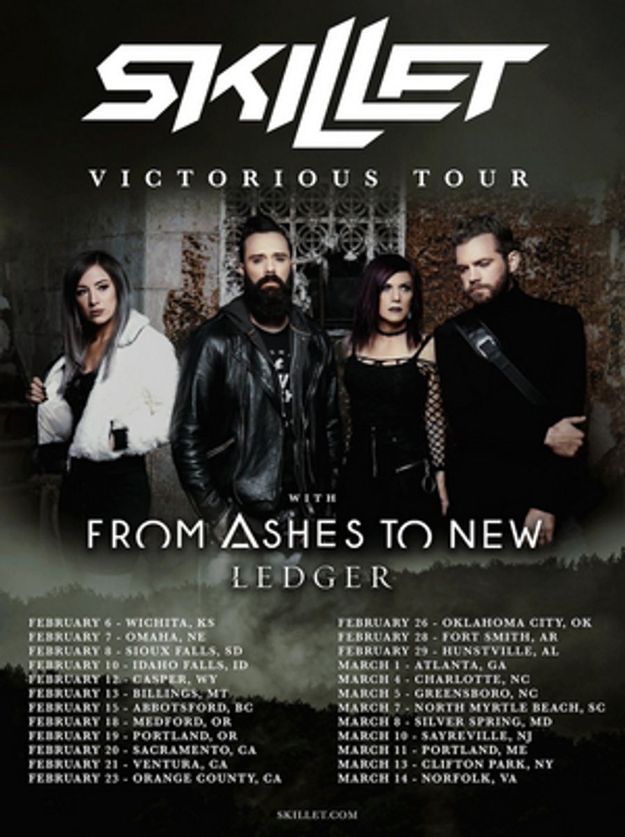 Skillet Announce Winter 2020 Headline Tour  Image