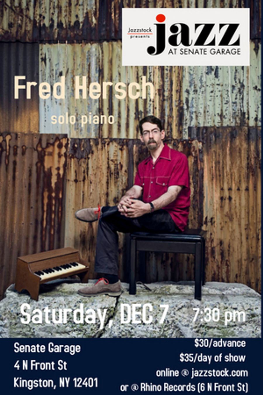 Acclaimed Piano Master Fred Hersch is Coming to the Senate Garage Image