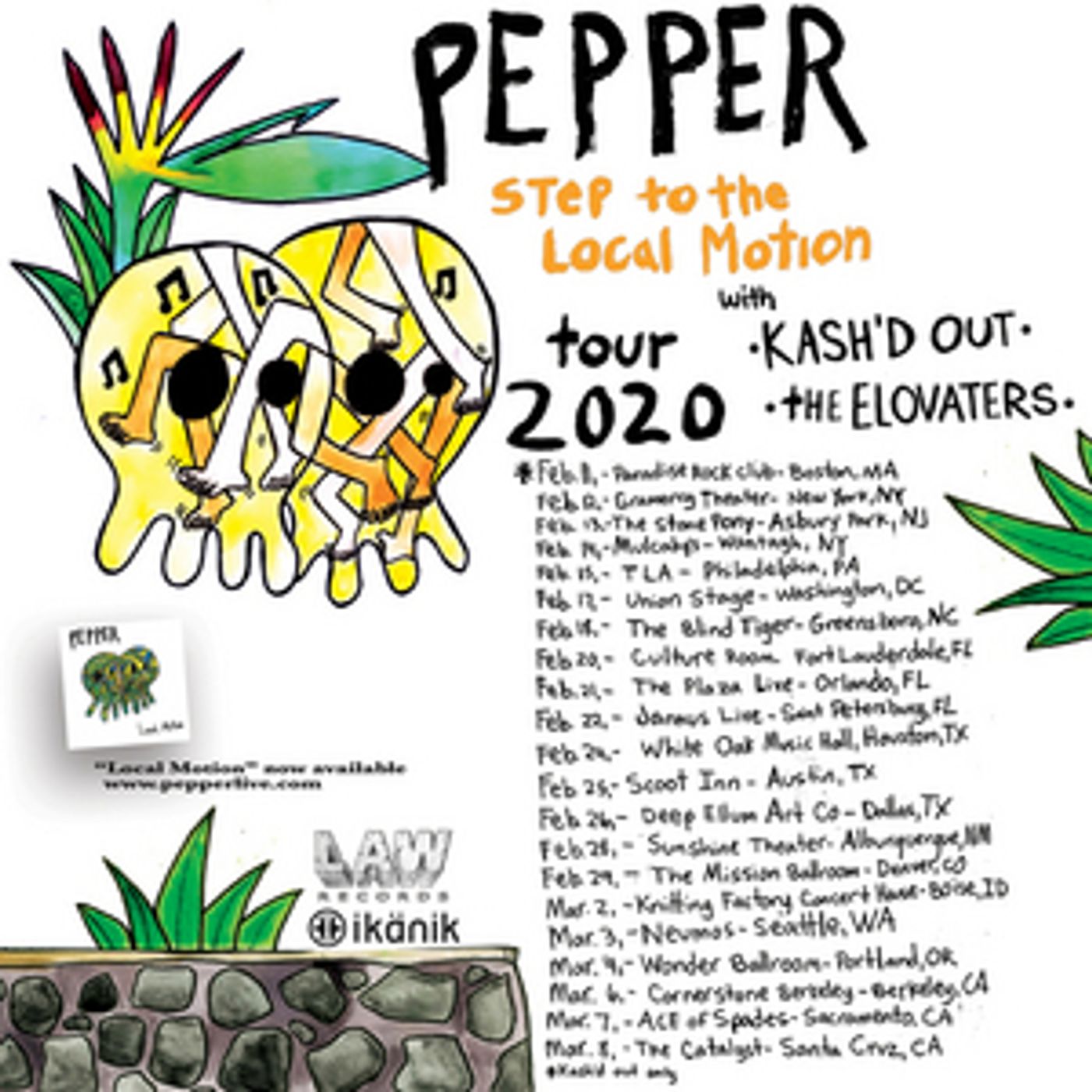 Pepper Announces Supporting Acts for 'Step to the Local Motion Tour' Pepper Announces Supporting Acts for 'Step to the Local Motion Tour' Image