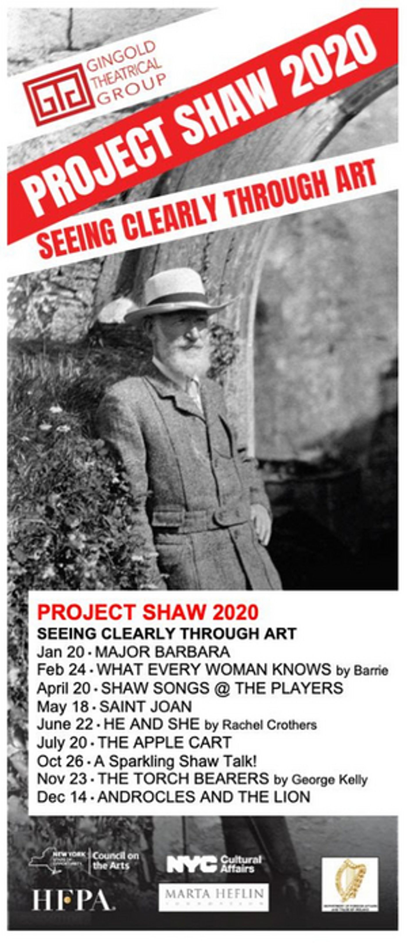 Gingold Theatrical Group's PROJECT SHAW Announces 15th Season Gingold Theatrical Group's PROJECT SHAW Announces 15th Season Image