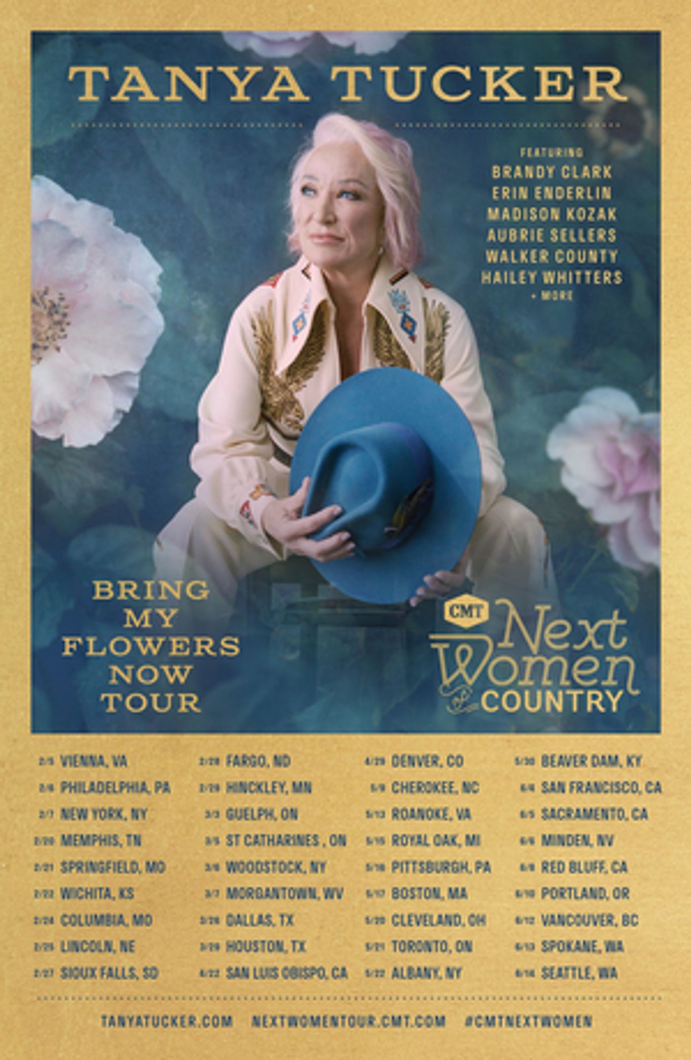 Tanya Tucker Announces Headlining Stops for 2020 'CMT Next Women of Country: Bring My Flowers Now Tour'  Image