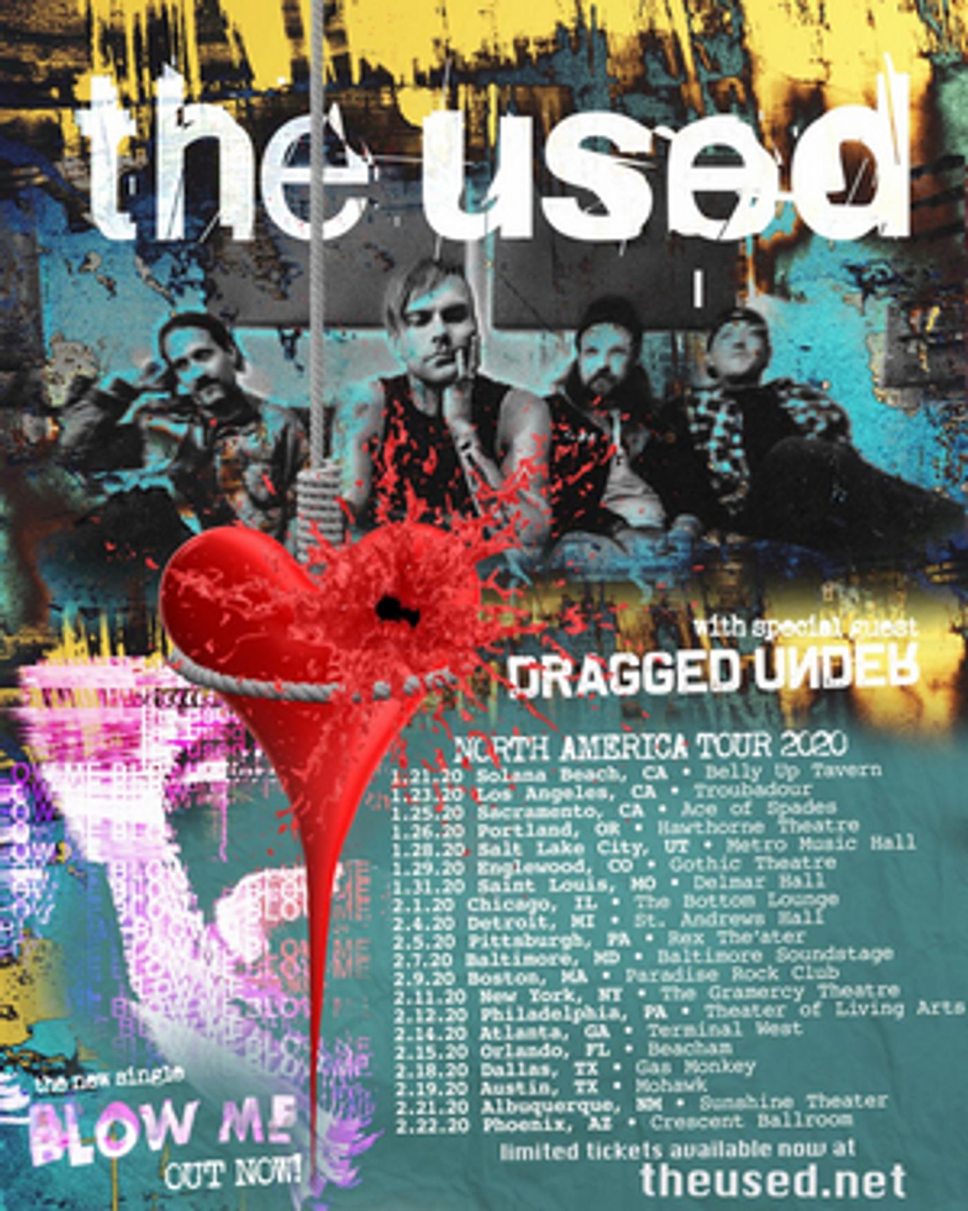The Used Announce Intimate 2020 Tour  Image