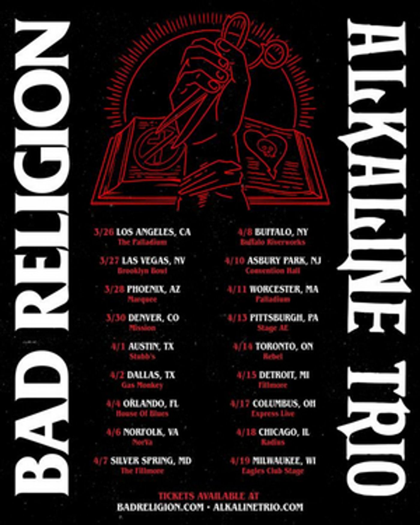 Bad Religion & Alkaline Trio Announce 2020 Tour Bad Religion & Alkaline Trio Announce 2020 Tour Image