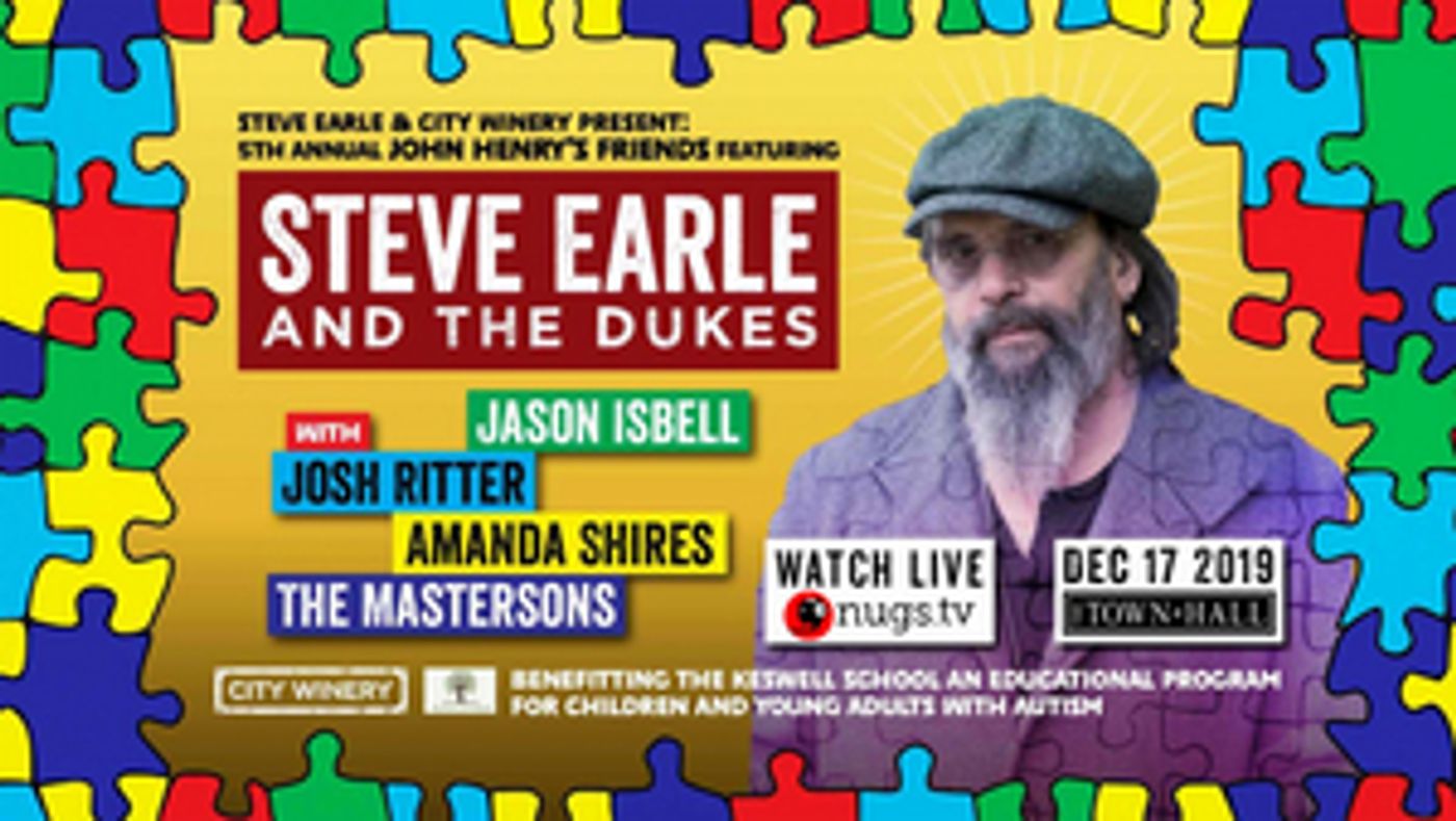 Steve Earle & City Winery Announce 5th Annual 'John Henry's Friends' Benefit Steve Earle & City Winery Announce 5th Annual 'John Henry's Friends' Benefit Image