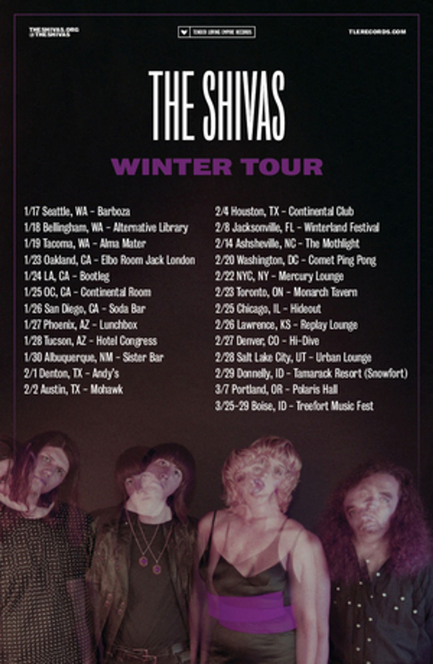 The Shivas Announce US Tour Dates & Share 'Can't Relax' Video  Image
