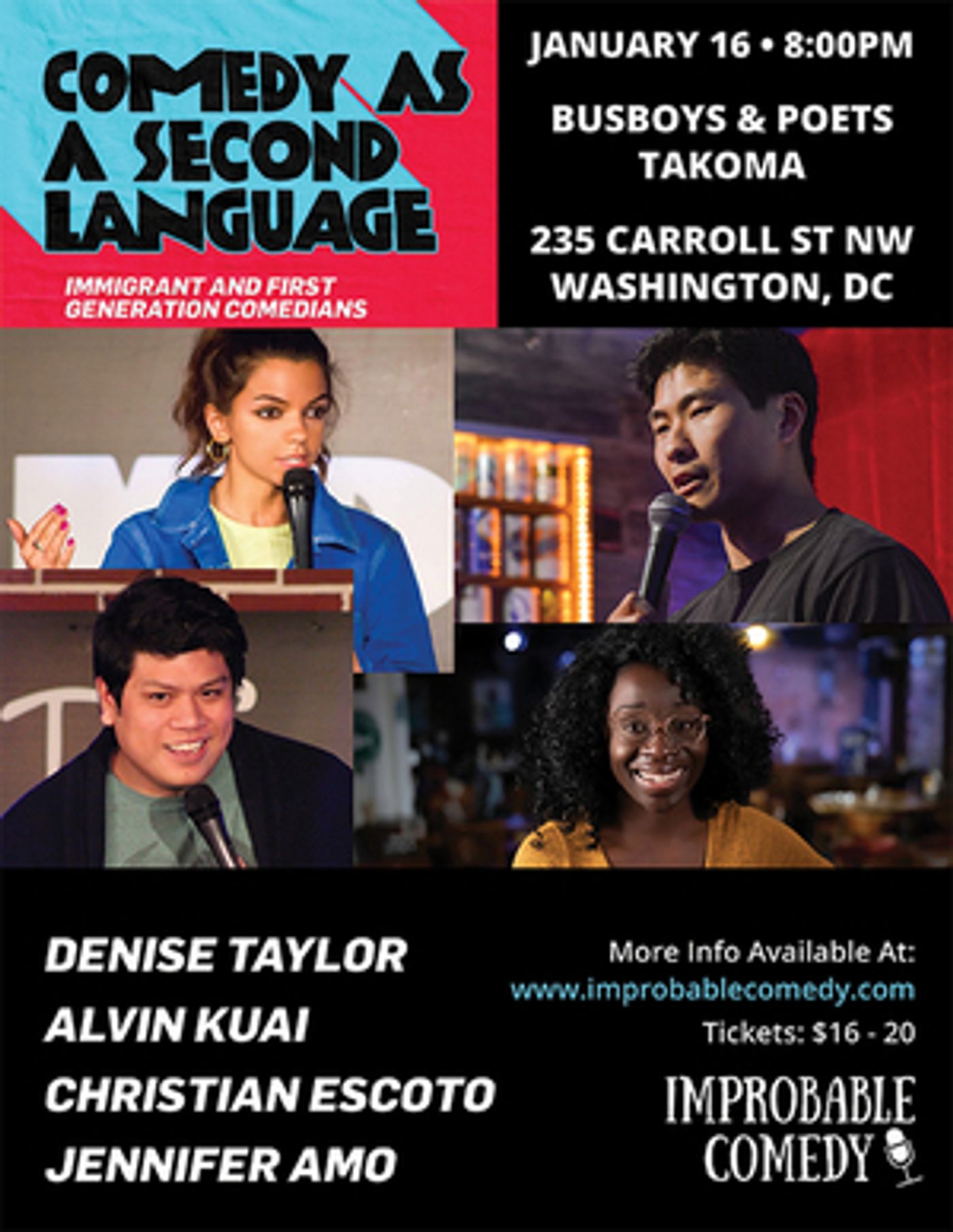 COMEDY AS A SECOND LANGUAGE is Back at Busboys and Poets COMEDY AS A SECOND LANGUAGE is Back at Busboys and Poets Image