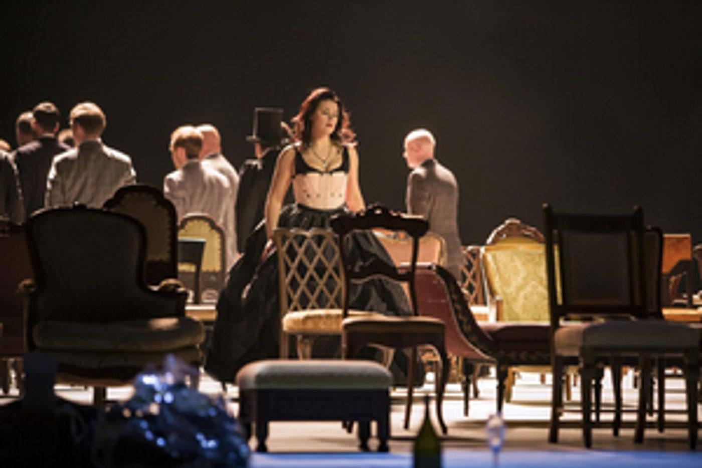 Review: LA TRAVIATA at Comic Opera Of Berlin - Attractive Cast Flounders in an Idiotic Production of Verdi's Tragic Love Story  Image