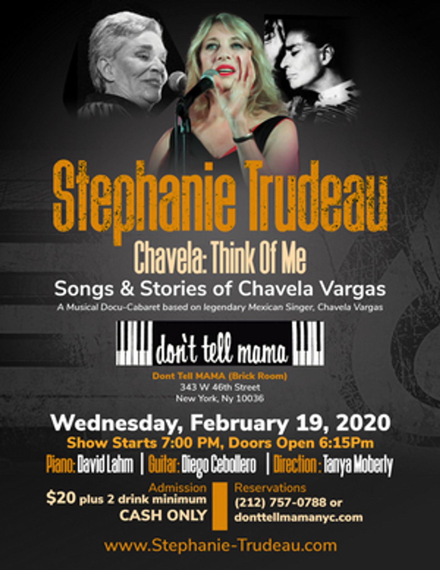 Stephanie Trudeau Returns to Don't Tell Mama with CHAVELA: THINK OF ME Stephanie Trudeau Returns to Don't Tell Mama with CHAVELA: THINK OF ME Image