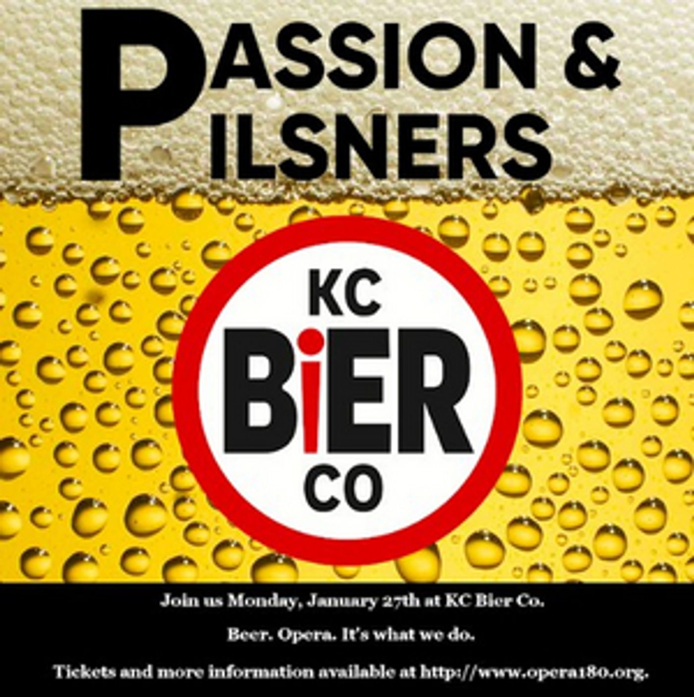 Opera180 Announces Passion & Pilsners At KC Bier Co. Opera180 Announces Passion & Pilsners At KC Bier Co. Image