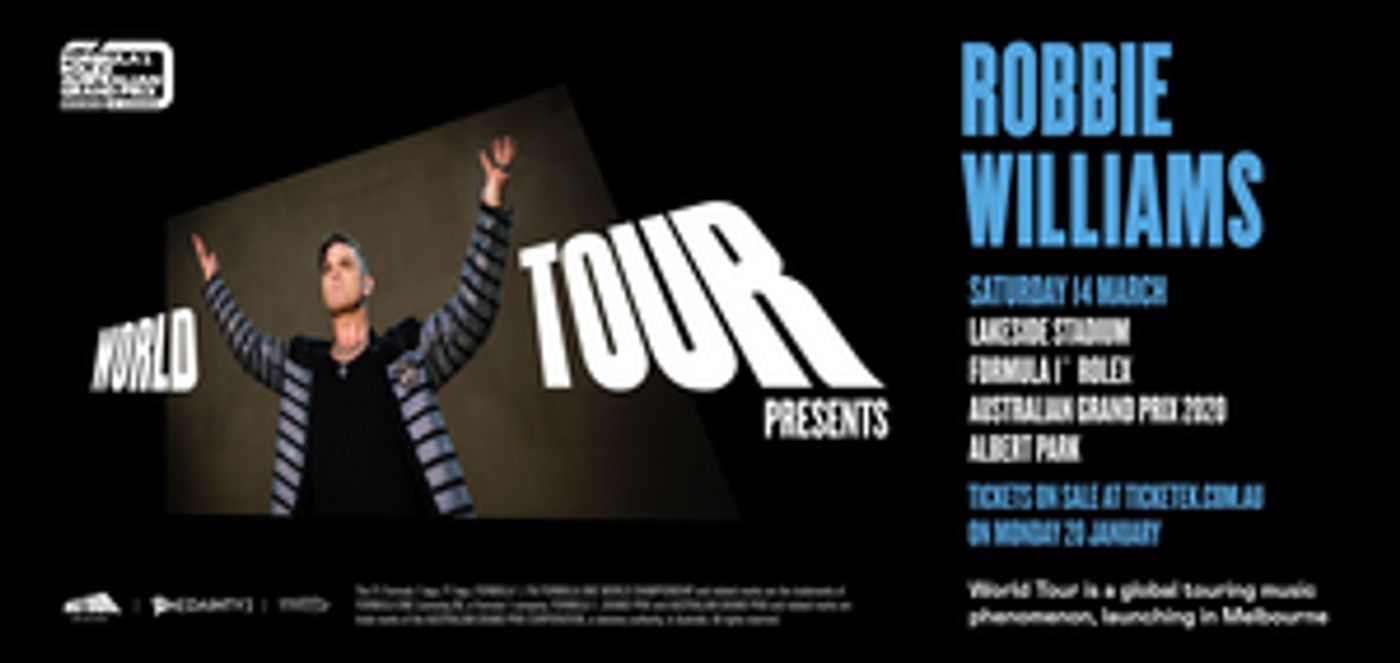 Robbie Williams To Headline The Inaugural World Tour Melbourne  Image