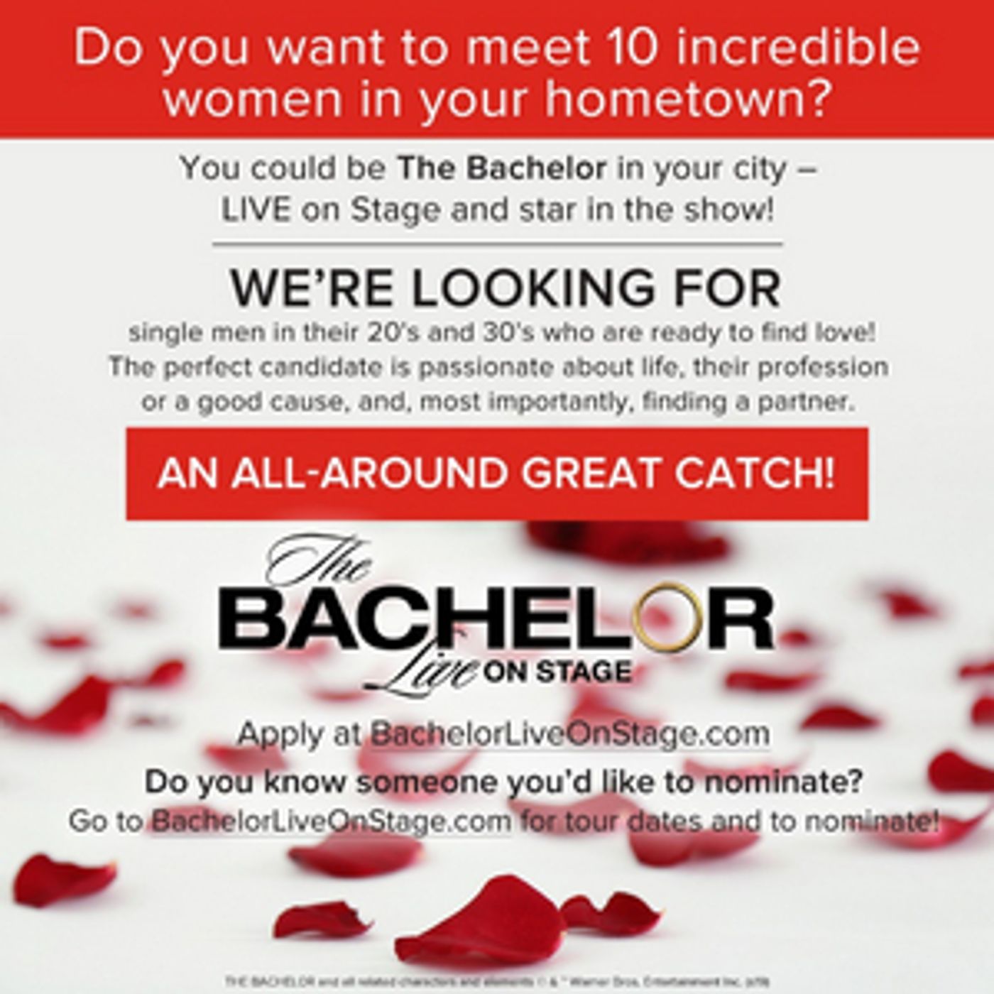 Kravis Center Issues Casting Call for THE BACHELOR LIVE ON STAGE Kravis Center Issues Casting Call for THE BACHELOR LIVE ON STAGE Image