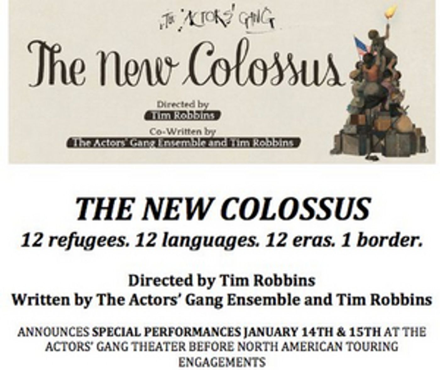 Review: THE NEW COLOSSUS Awakes Audiences to the Universal Needs and Desires of all Immigrants  Image