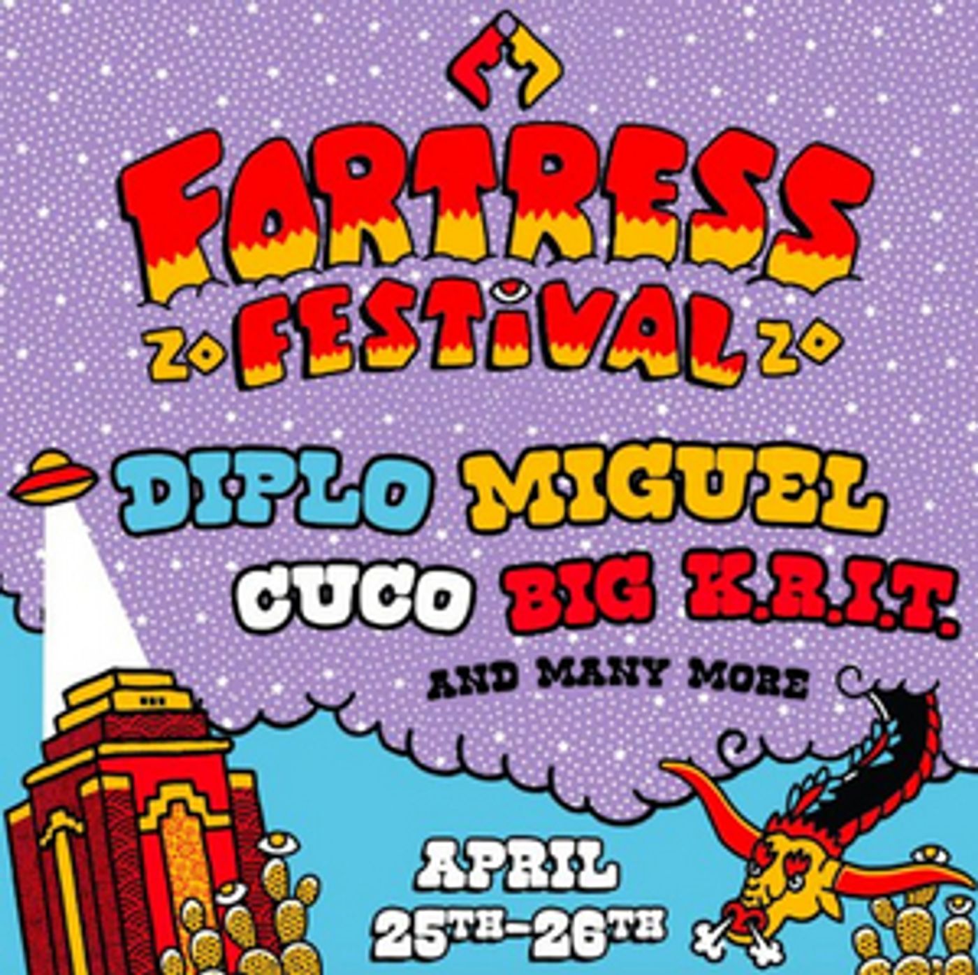 Fortress Festival Announces 2020 Music Lineup Feat. Miguel, Diplo, Cuco, & More Fortress Festival Announces 2020 Music Lineup Feat. Miguel, Diplo, Cuco, & More Image