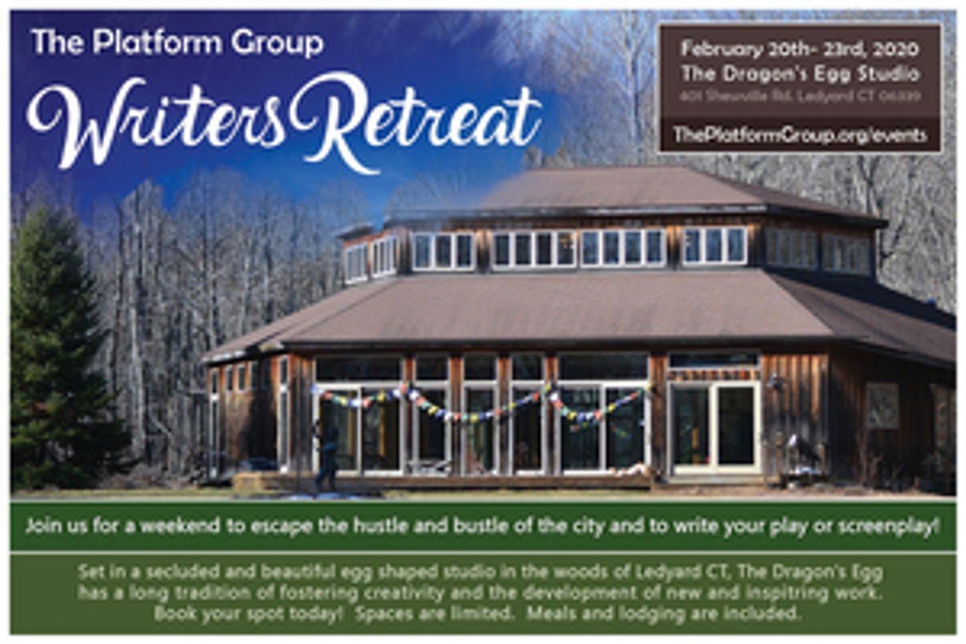 The Platform Hosts a Winter Writers Retreat at the Dragons Egg  Image