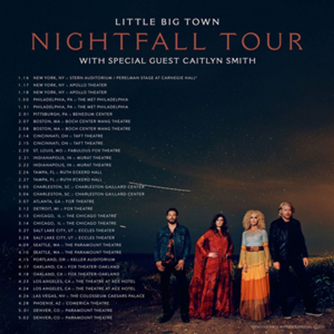 LITTLE BIG TOWN Kicks Off Their 'Nightfall Tour' With Sold-Out Shows LITTLE BIG TOWN Kicks Off Their 'Nightfall Tour' With Sold-Out Shows Image