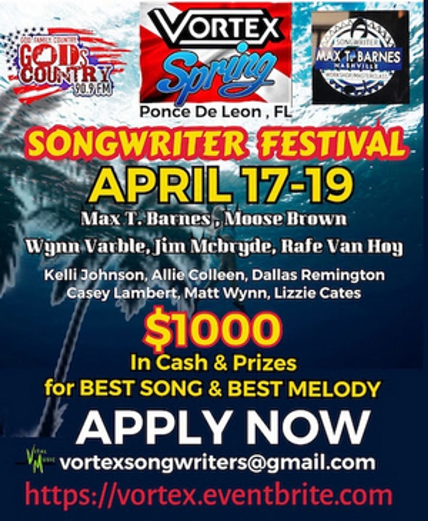Vortex Springs Songwriter Festival Announced  Image