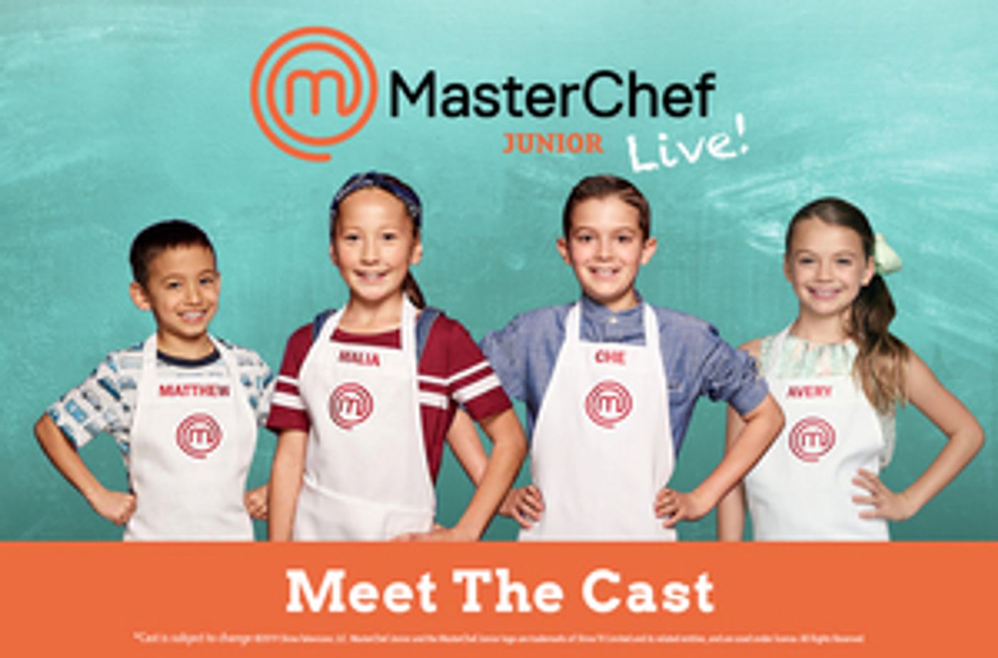 Cast Announced for MASTERCHEF JUNIOR LIVE! Tour at the State Theatre Cast Announced for MASTERCHEF JUNIOR LIVE! Tour at the State Theatre Image