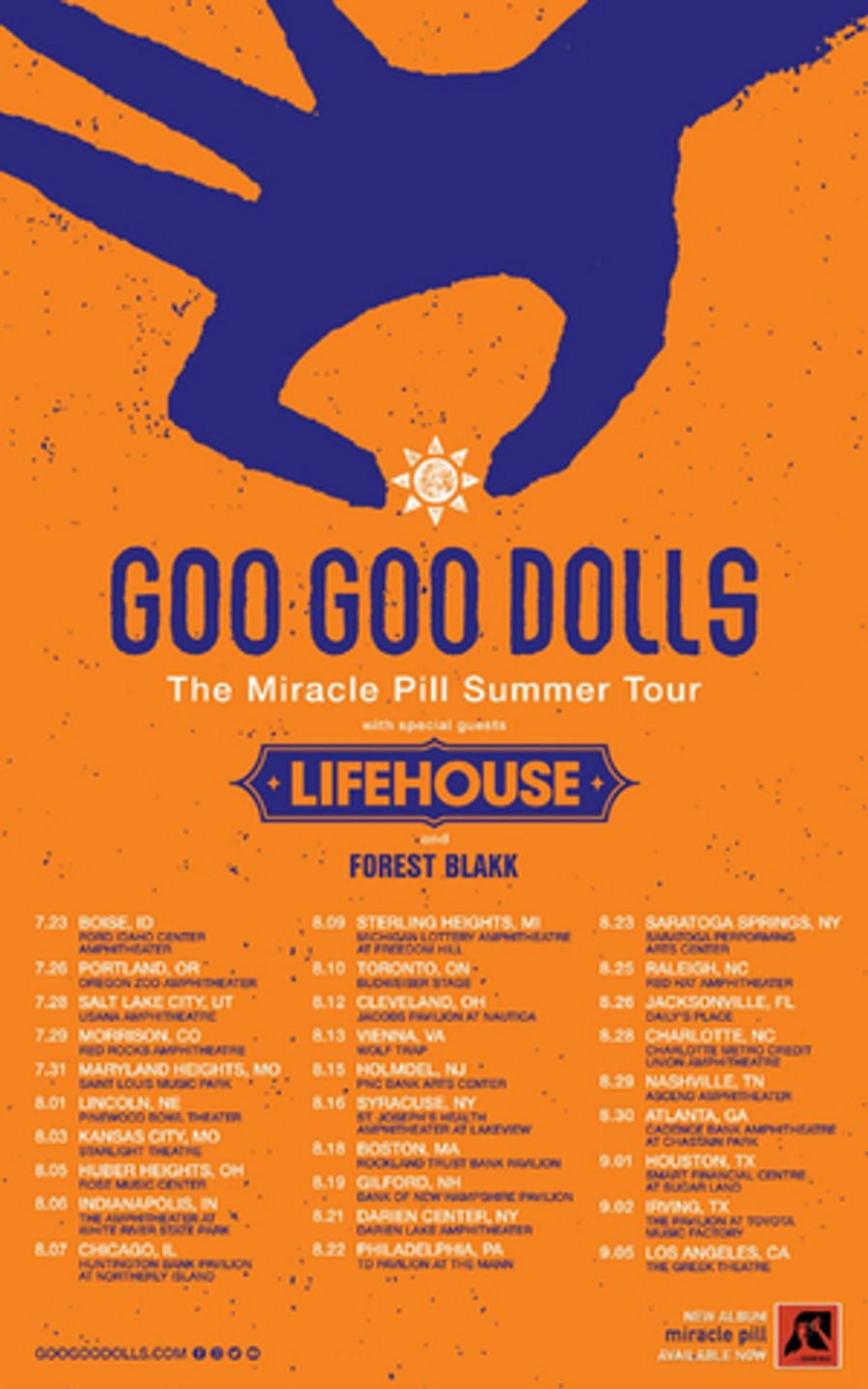 Goo Goo Dolls Announce Summer 2020 North American Headlining Tour Image