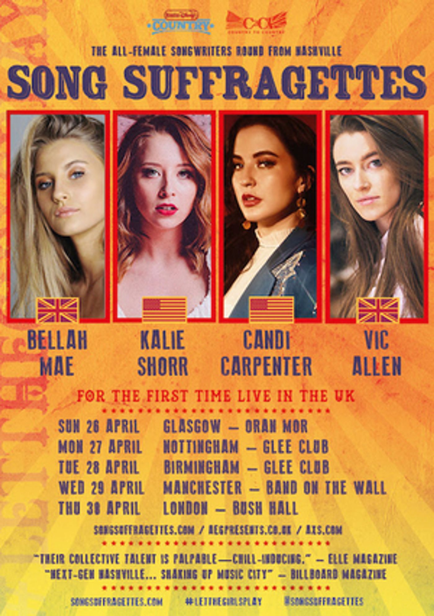 Song Suffragettes Announces First UK Tour Song Suffragettes Announces First UK Tour Image